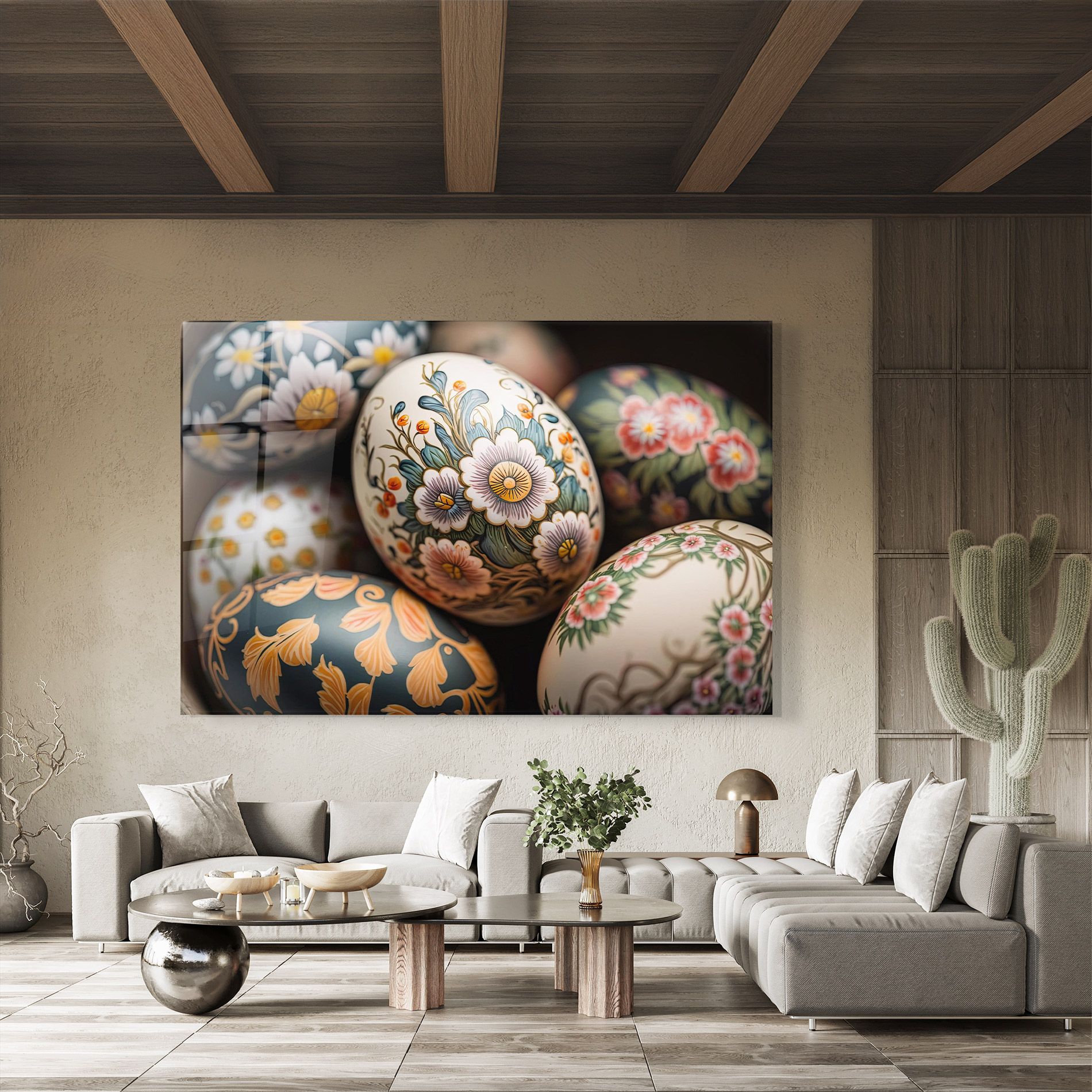 Floral Painted Eggs mockup 8