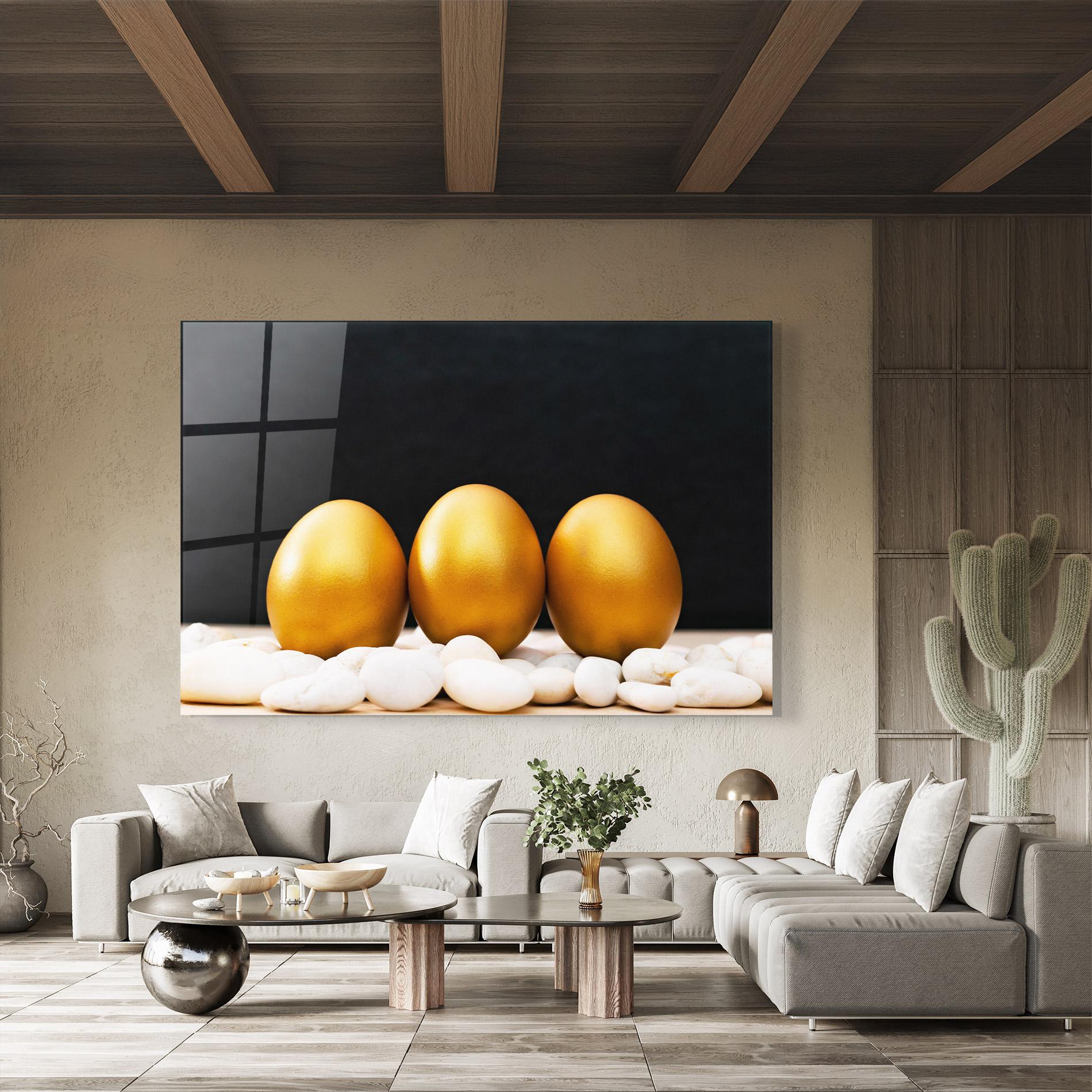 Üvegkép Golden Easter Egg mockup 8