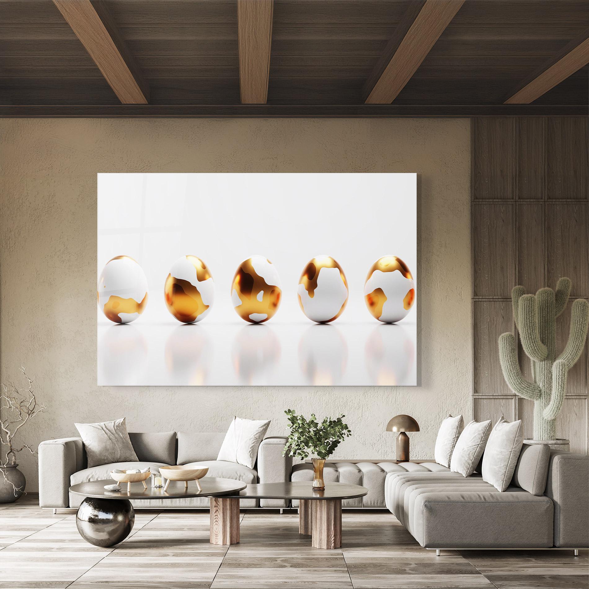 Üvegkép Golden Shiny Eggs mockup 8