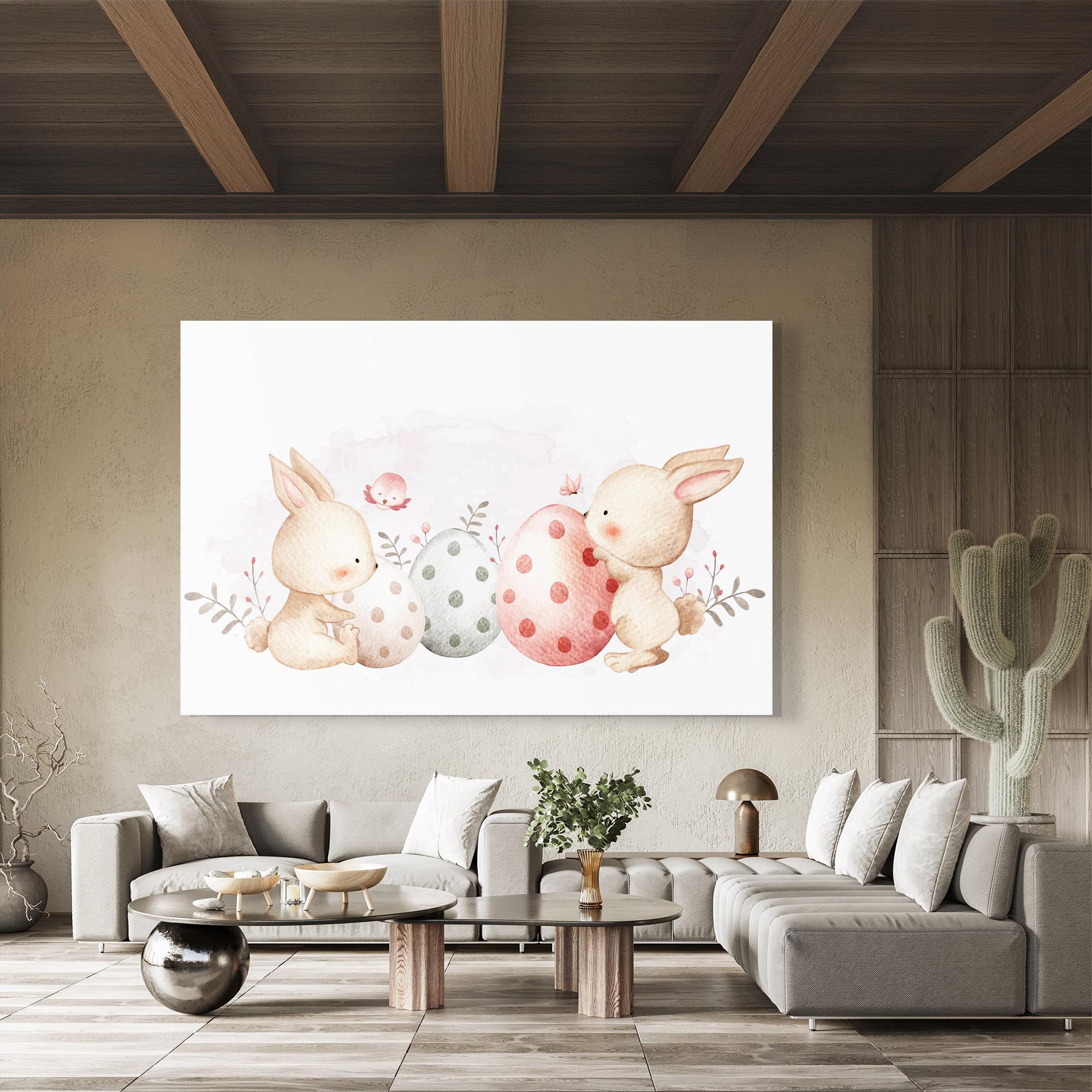 Üvegkép Watercolor Bunny mockup 8