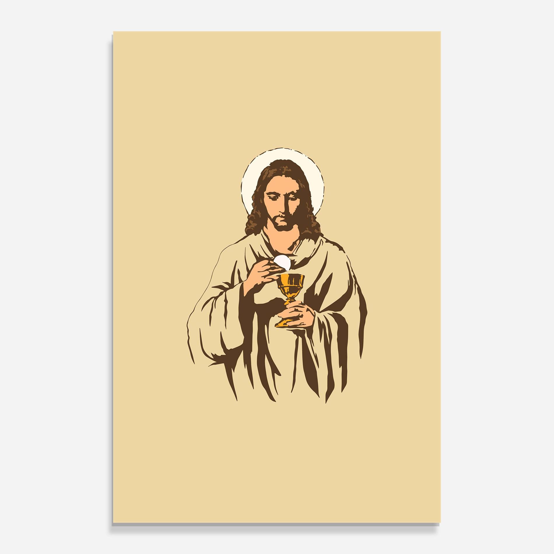 Üvegkép Cream Jesus mockup 0