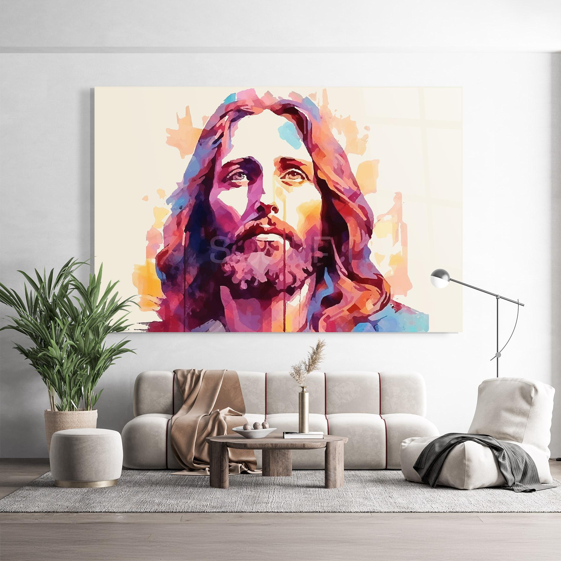 Üvegkép Color Jesus mockup 9