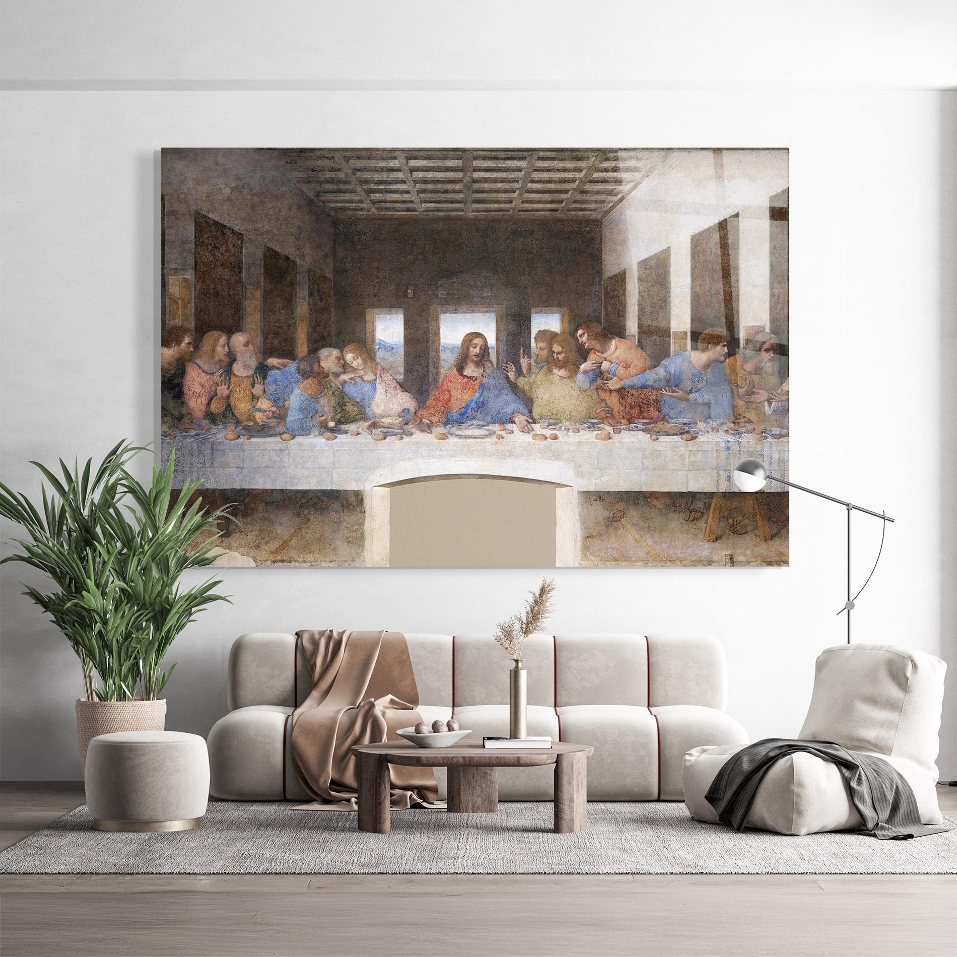 Üvegkép Jesus Eating mockup 9