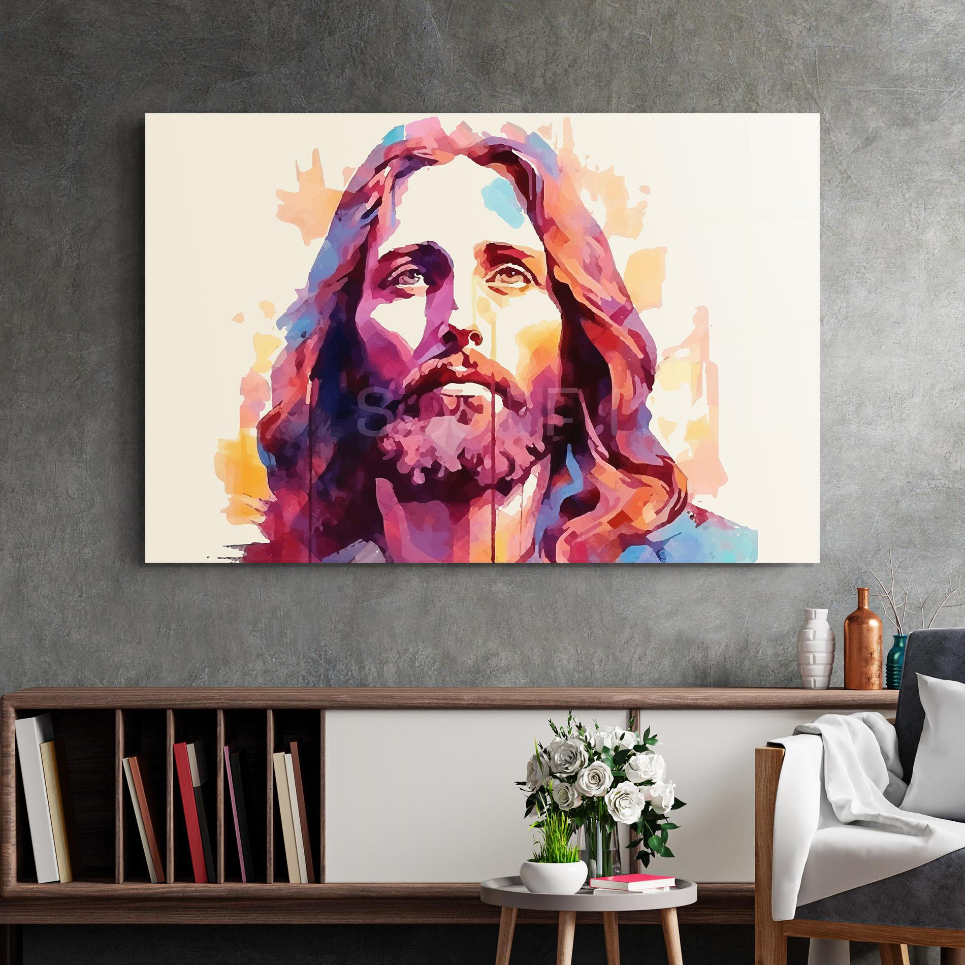 Üvegkép Color Jesus mockup 2