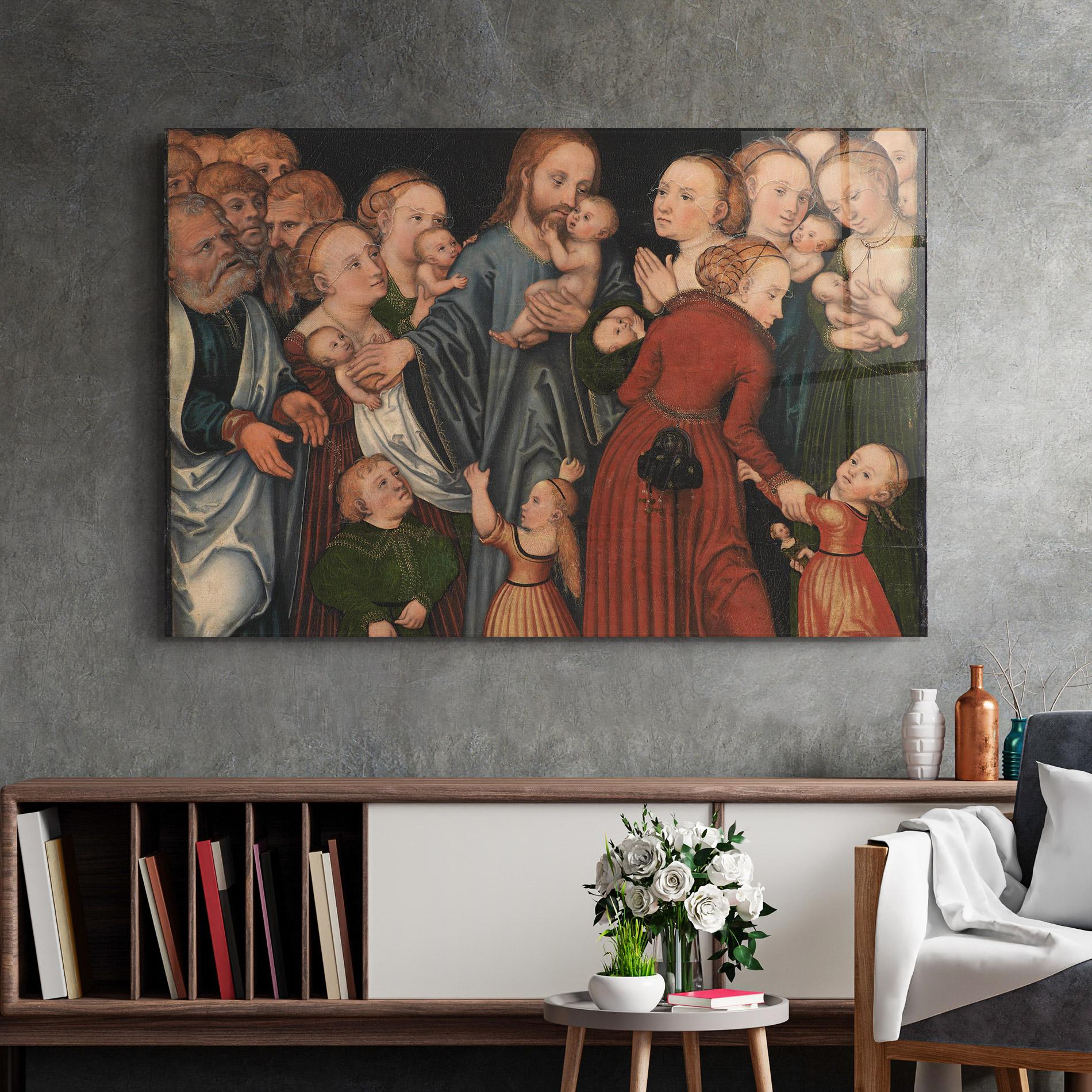 Üvegkép Jesus Old Art mockup 2