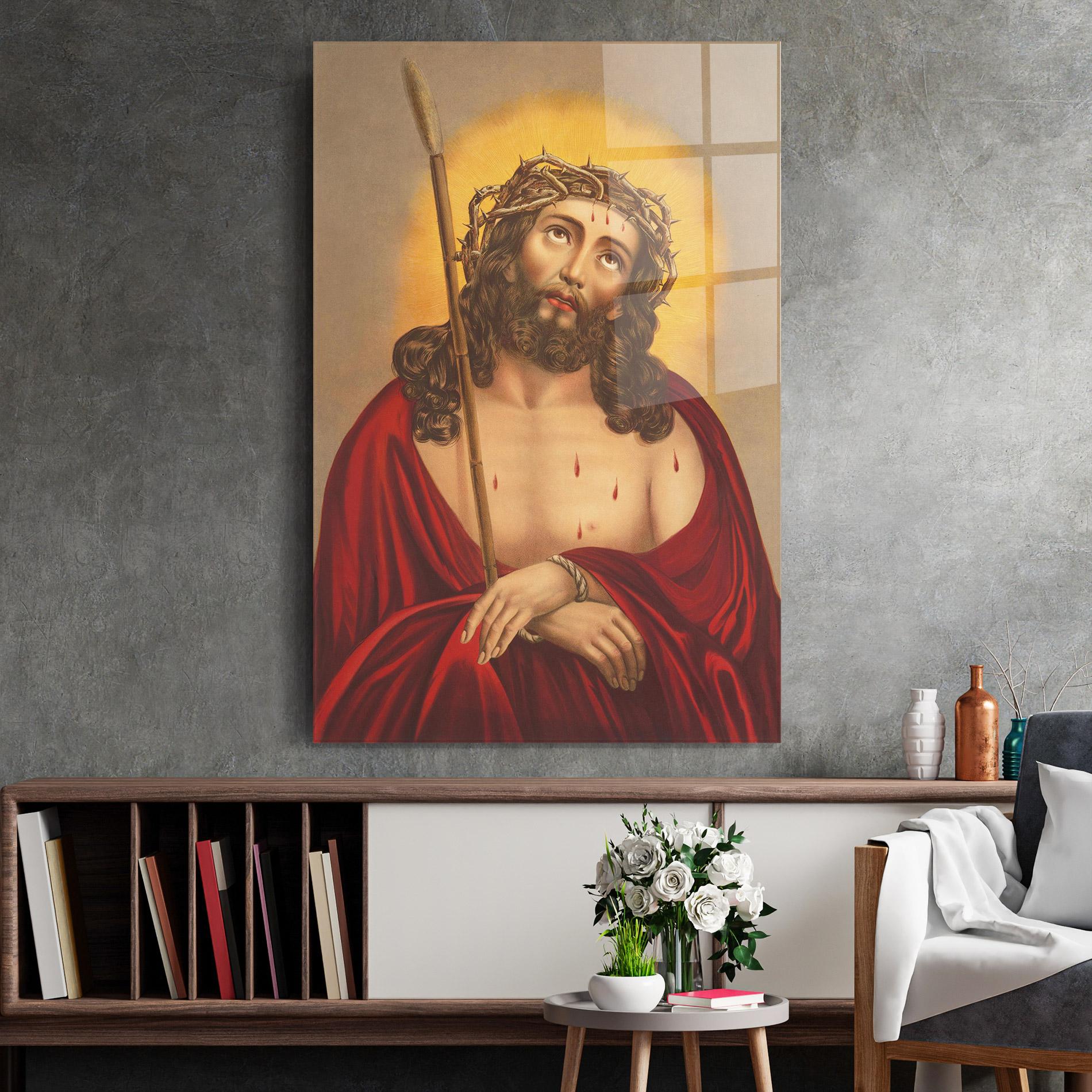 Üvegkép Red Dresses Jesus mockup 2