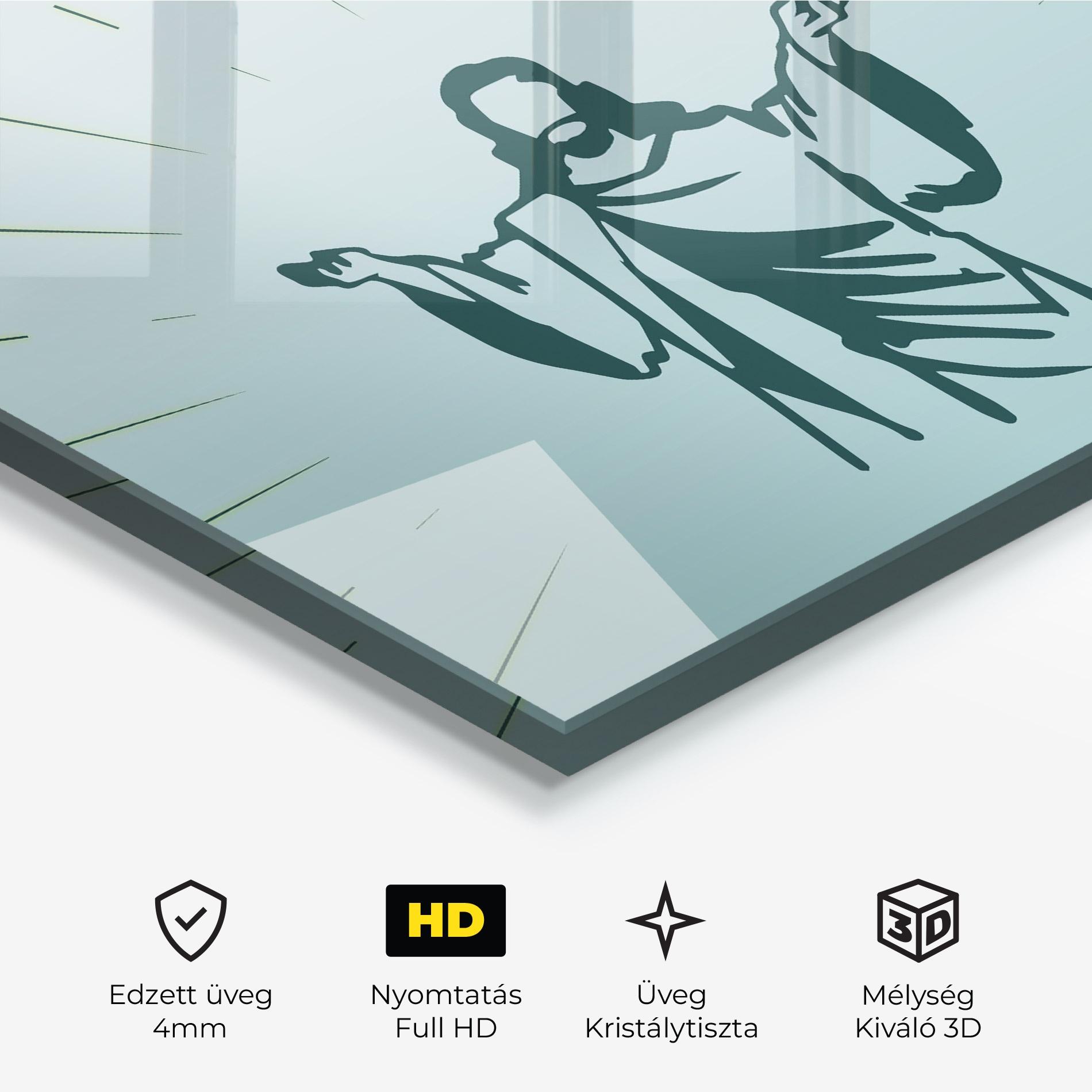 Üvegkép Blue Art Jesus mockup 3