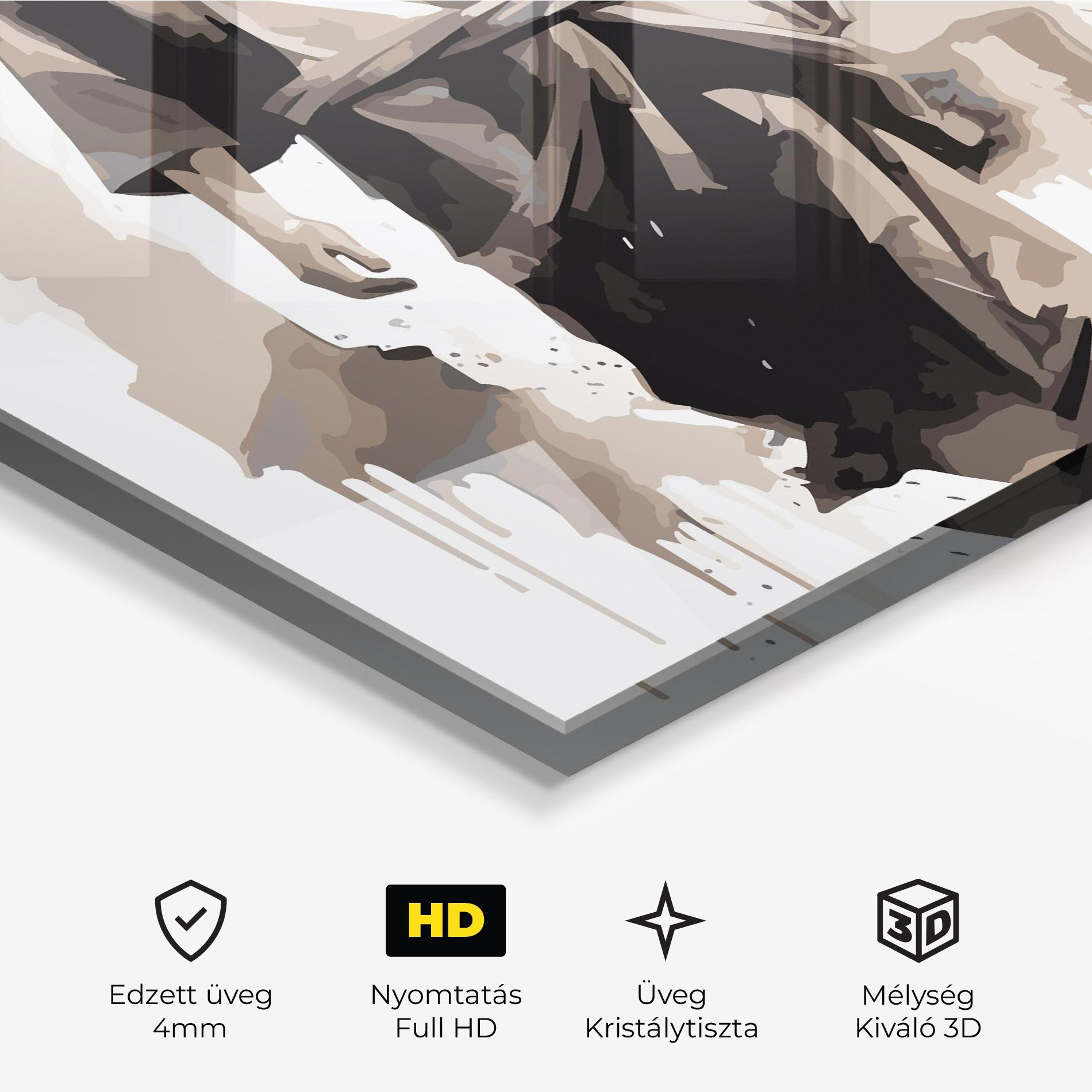 Üvegkép Cream Art Jesus mockup 3