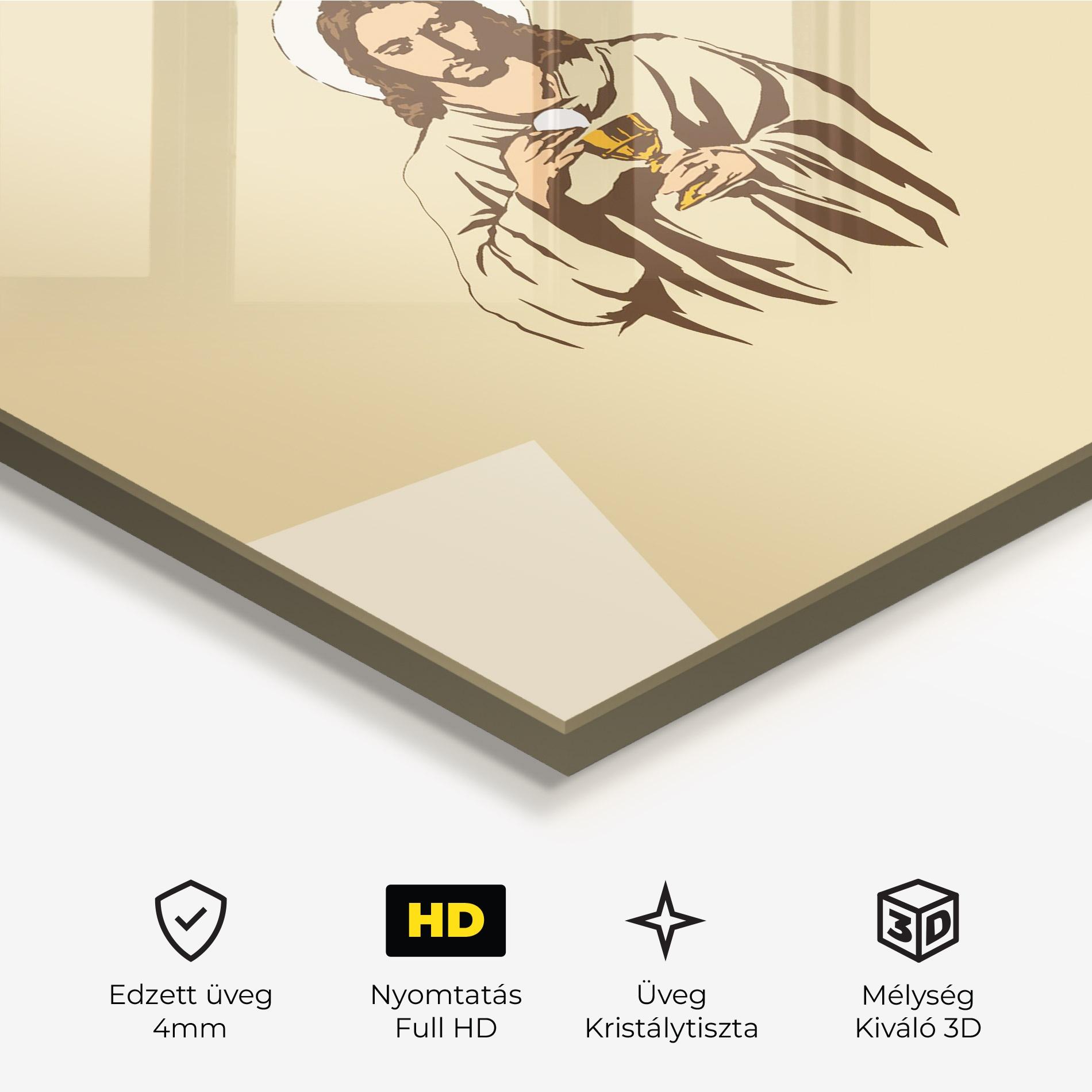 Üvegkép Cream Jesus mockup 3