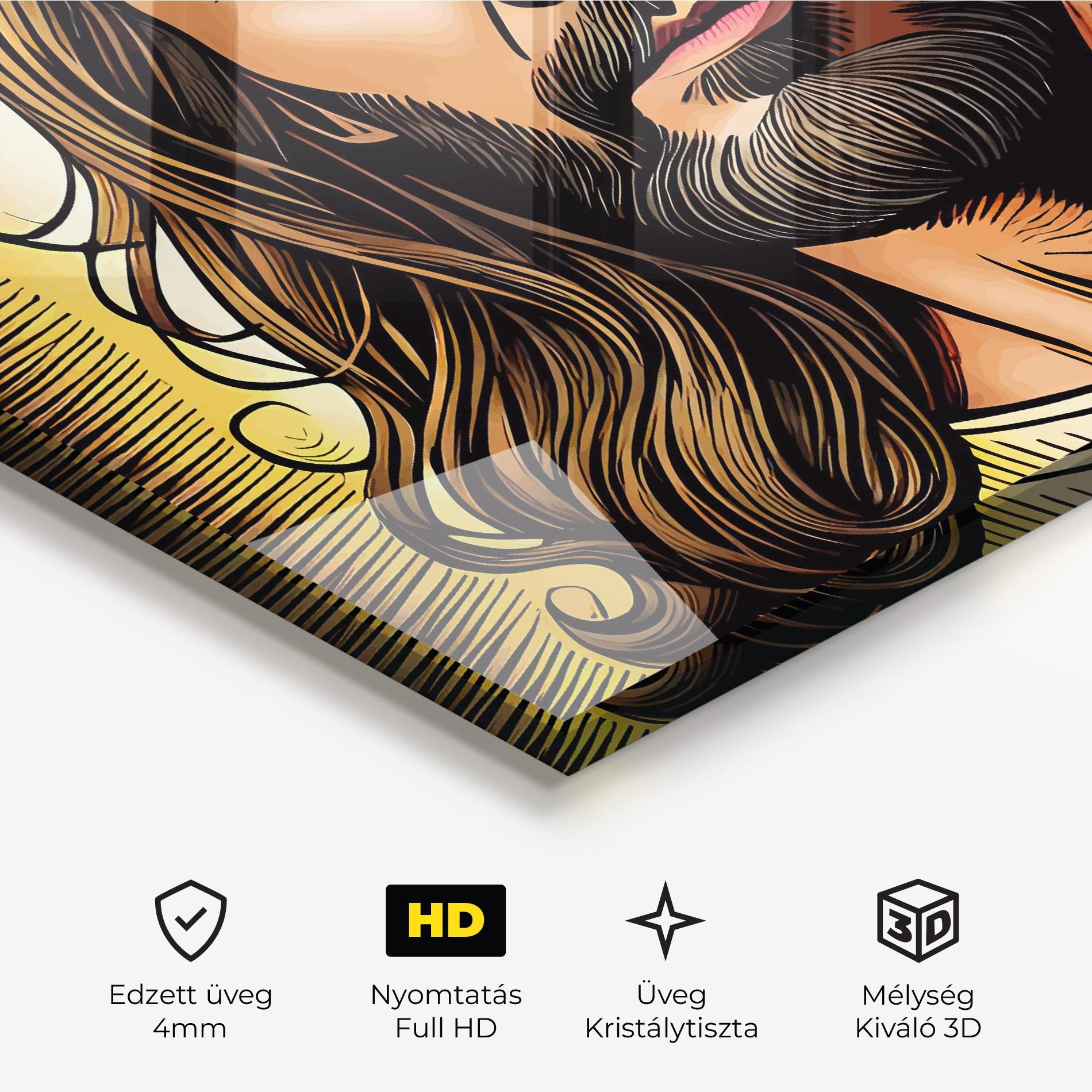 Üvegkép Gold Art Jesus mockup 3