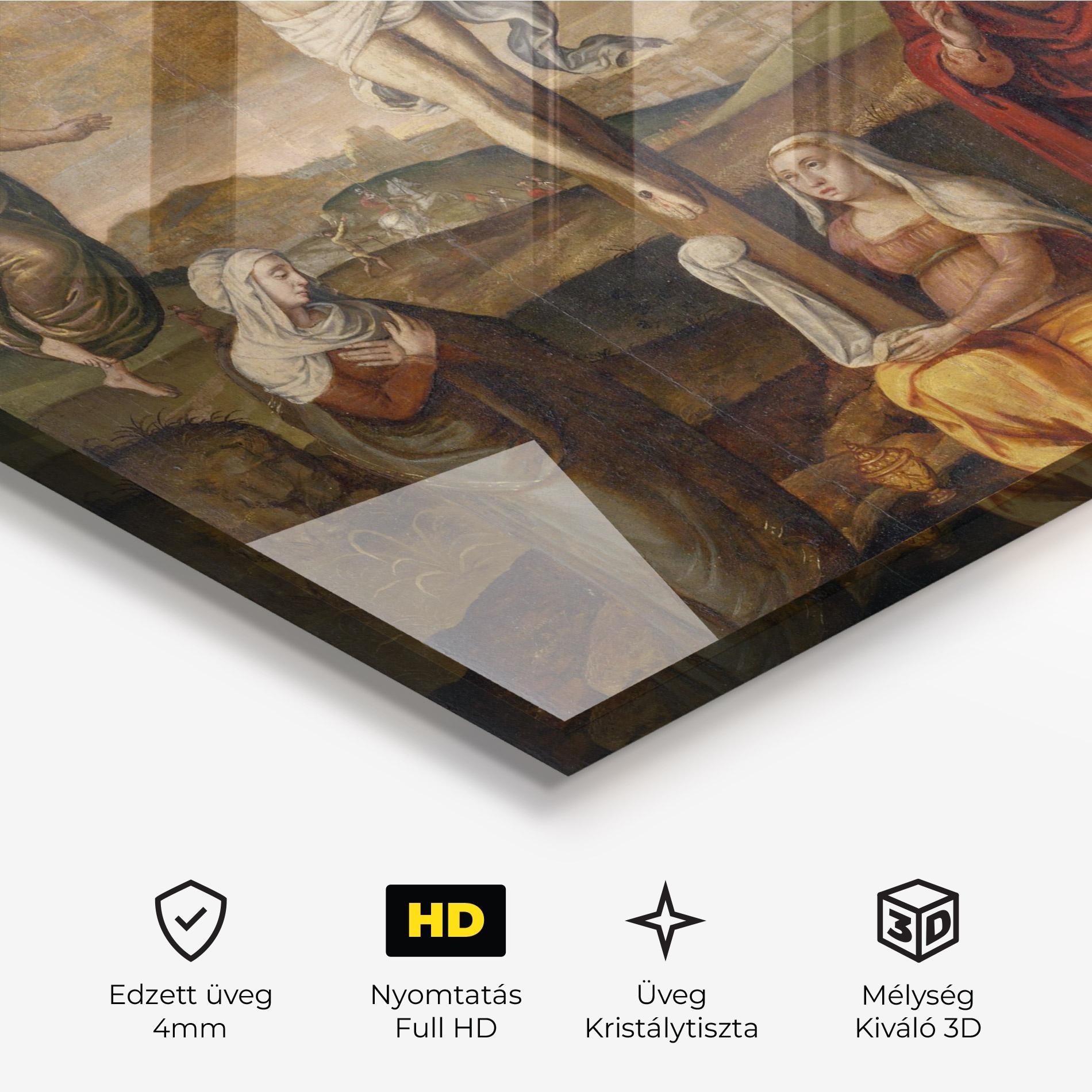 Üvegkép Holding Cross Jesus mockup 3