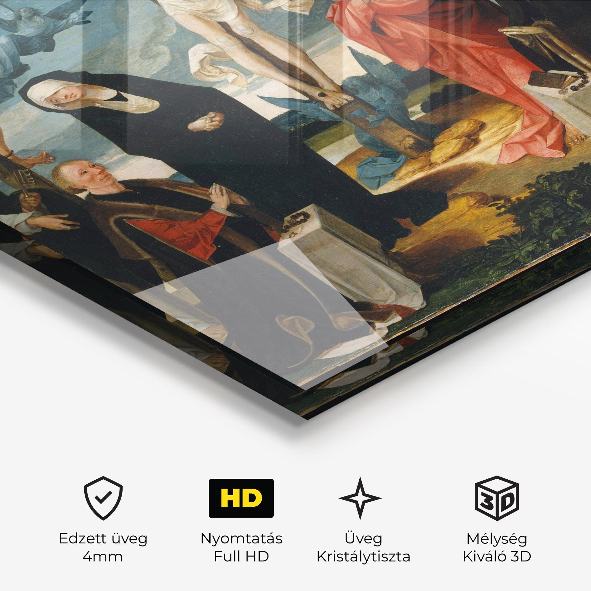 Üvegkép Jesus Cross Birds mockup 3