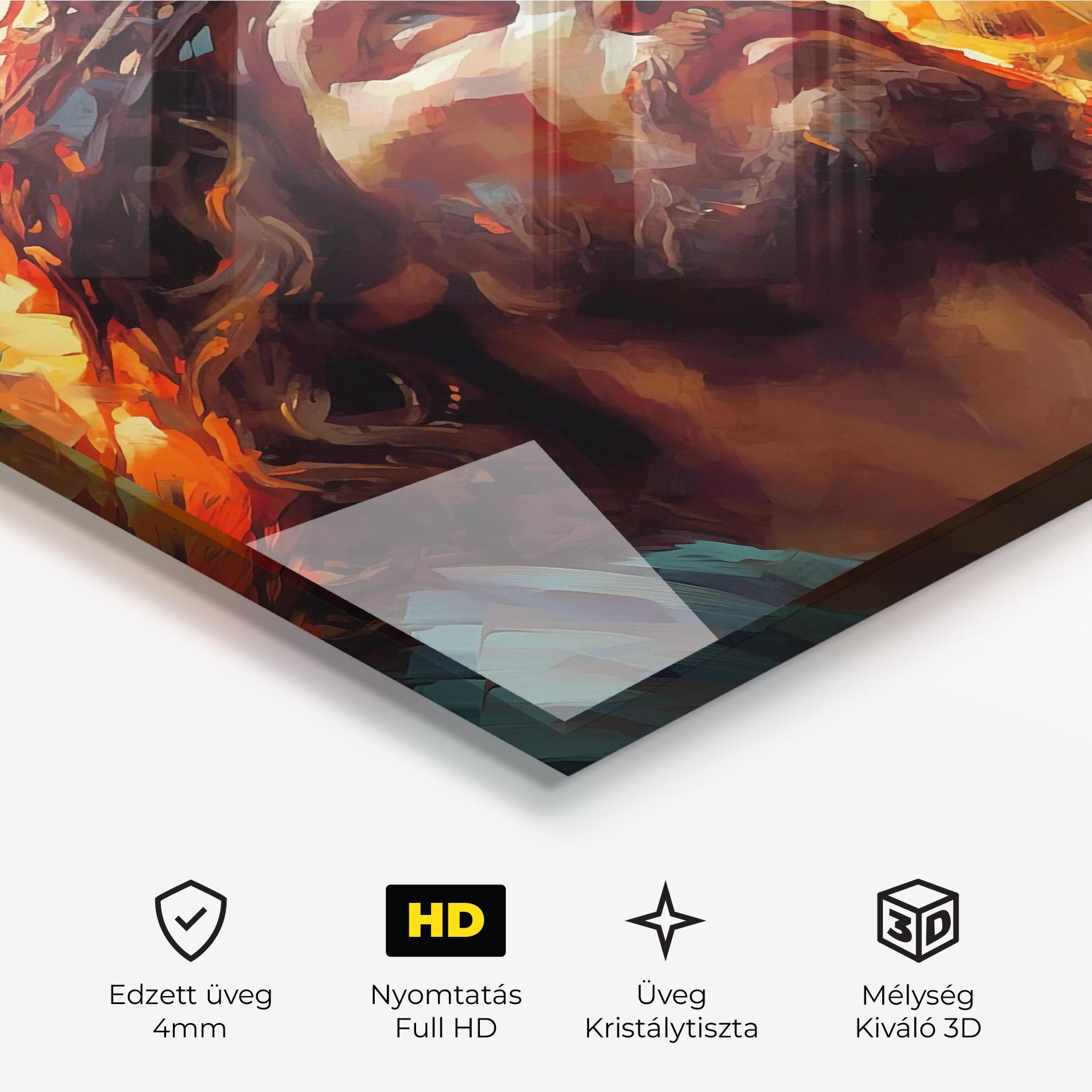 Üvegkép Jesus Crown Light mockup 3