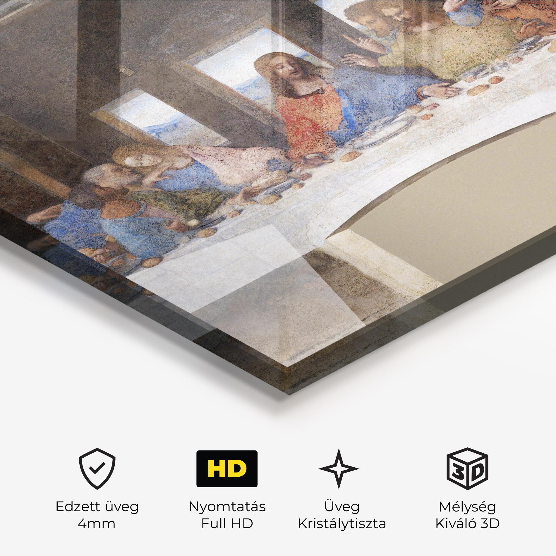 Üvegkép Jesus Eating mockup 3