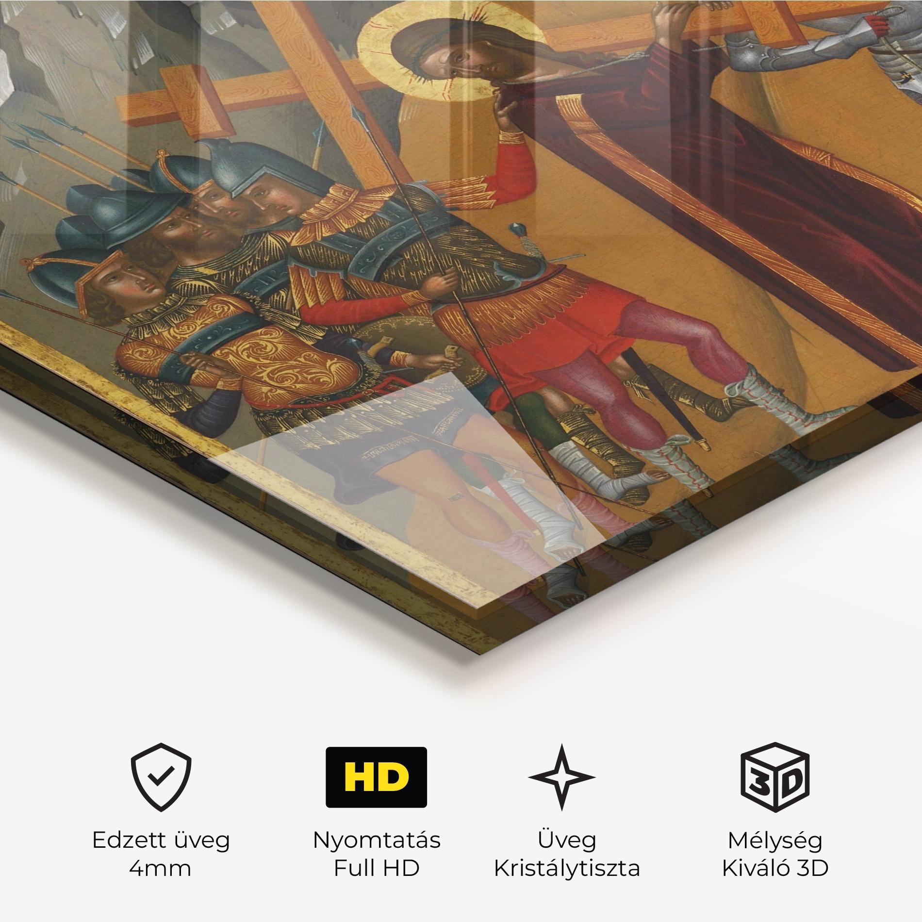 Üvegkép Walking With Cross mockup 3