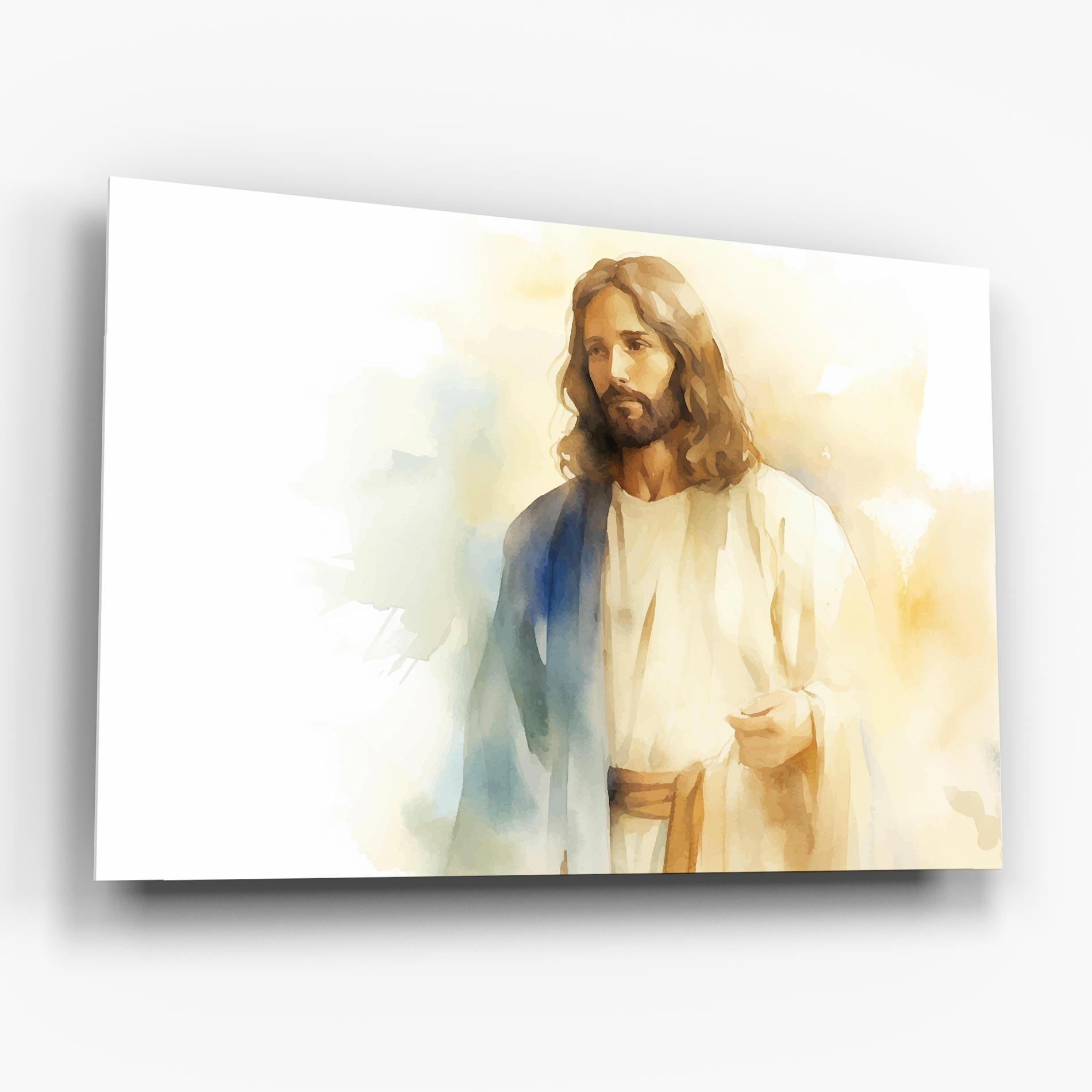 Üvegkép Jesus Light Art mockup 6
