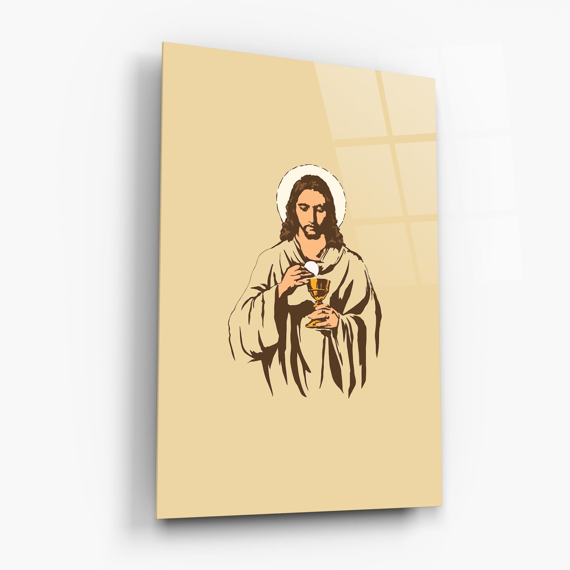 Üvegkép Cream Jesus mockup 6