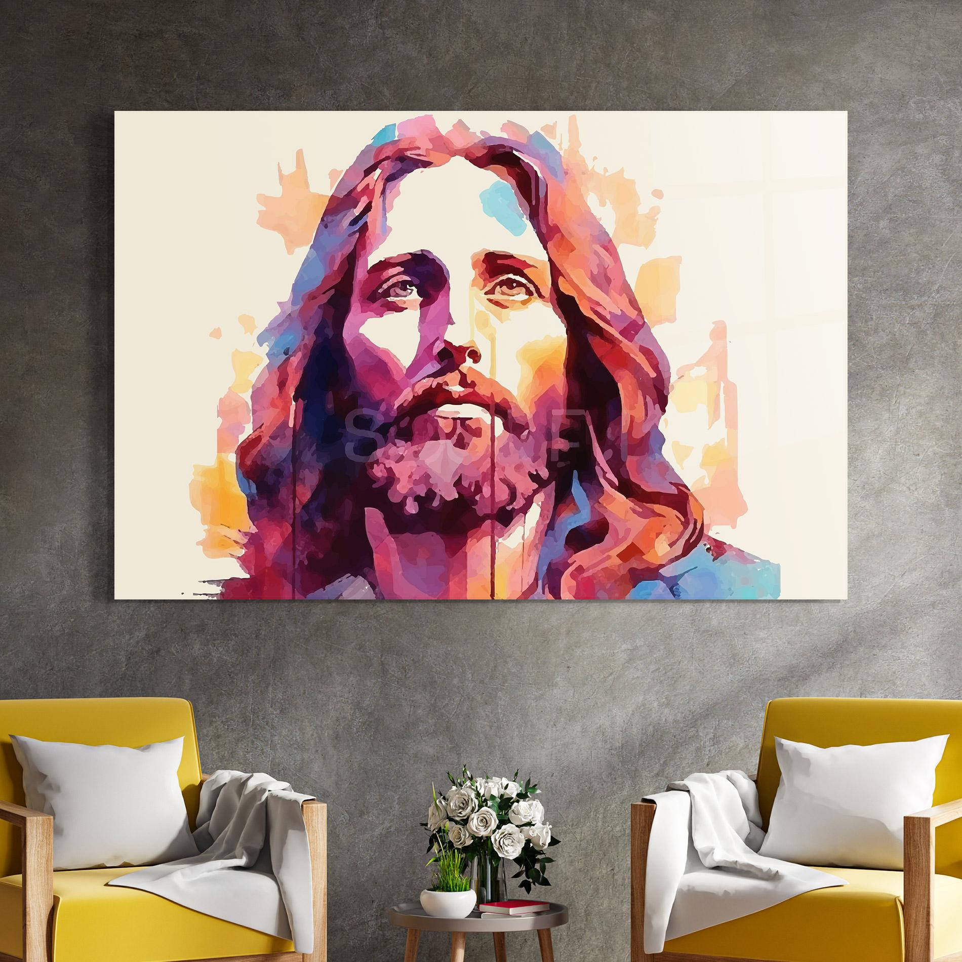 Üvegkép Color Jesus mockup 4