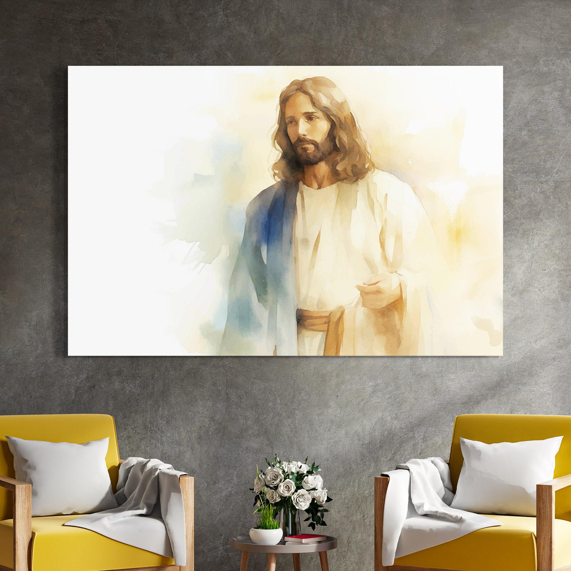 Üvegkép Jesus Light Art mockup 4
