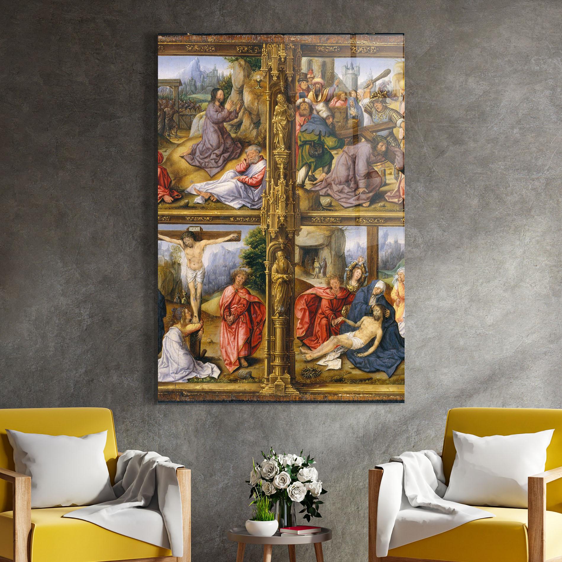 Üvegkép Gold Window View mockup 4