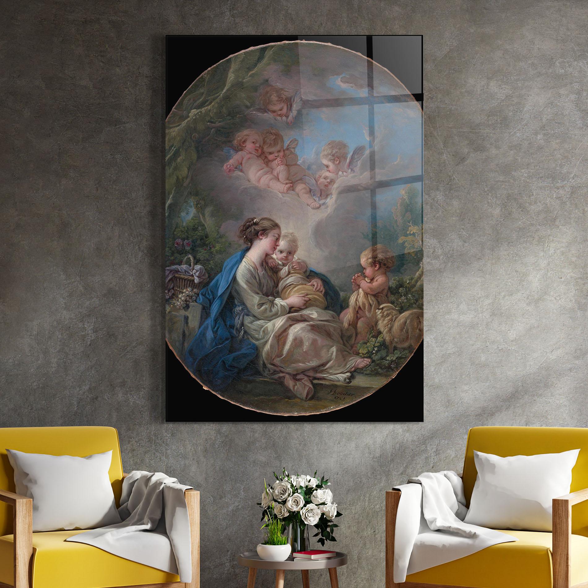 Üvegkép Religious Circle mockup 4