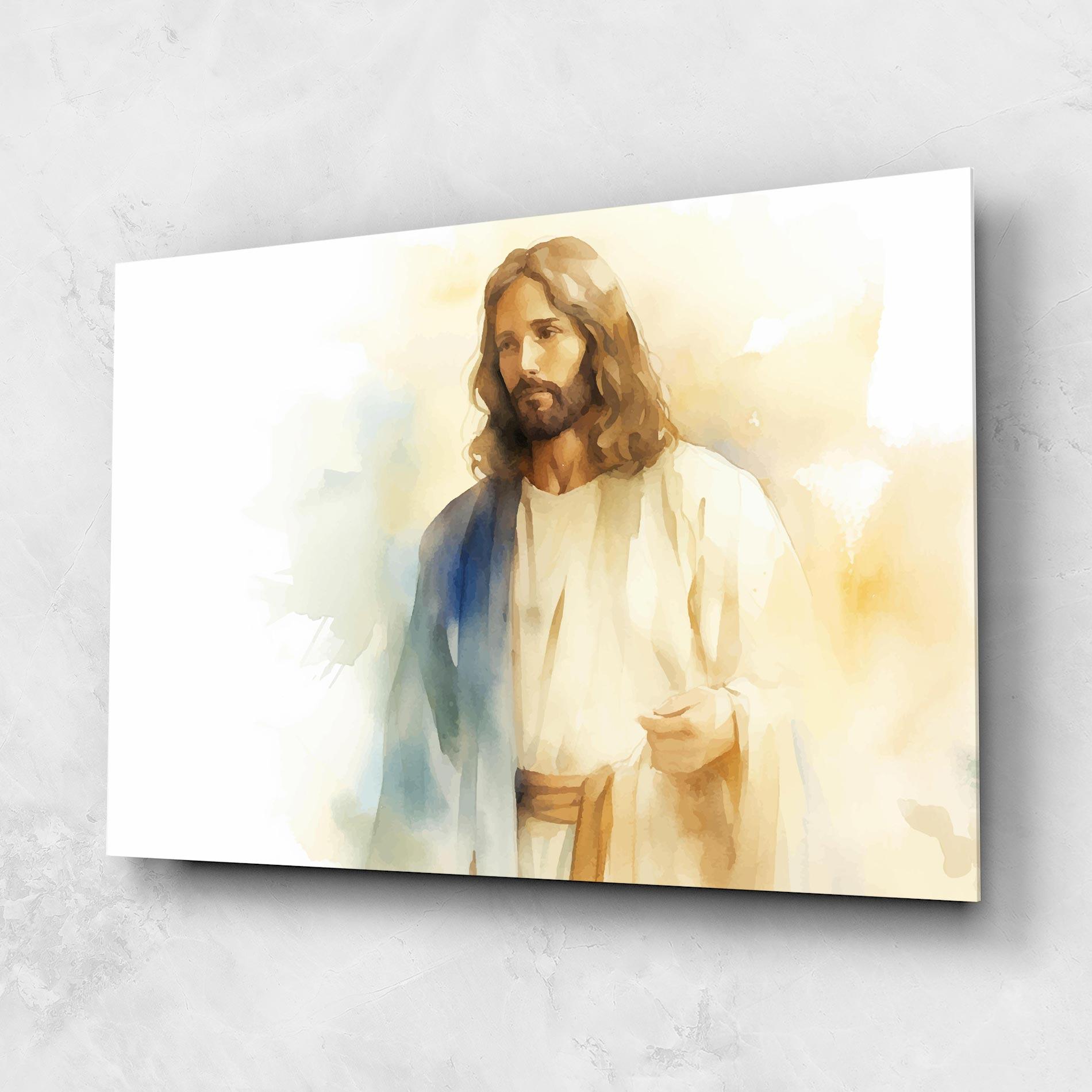 Üvegkép Jesus Light Art mockup 1