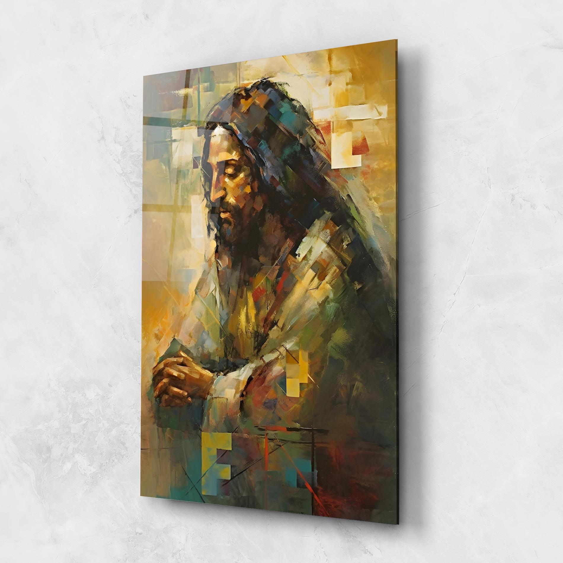 Üvegkép Christ Painting Art mockup 1
