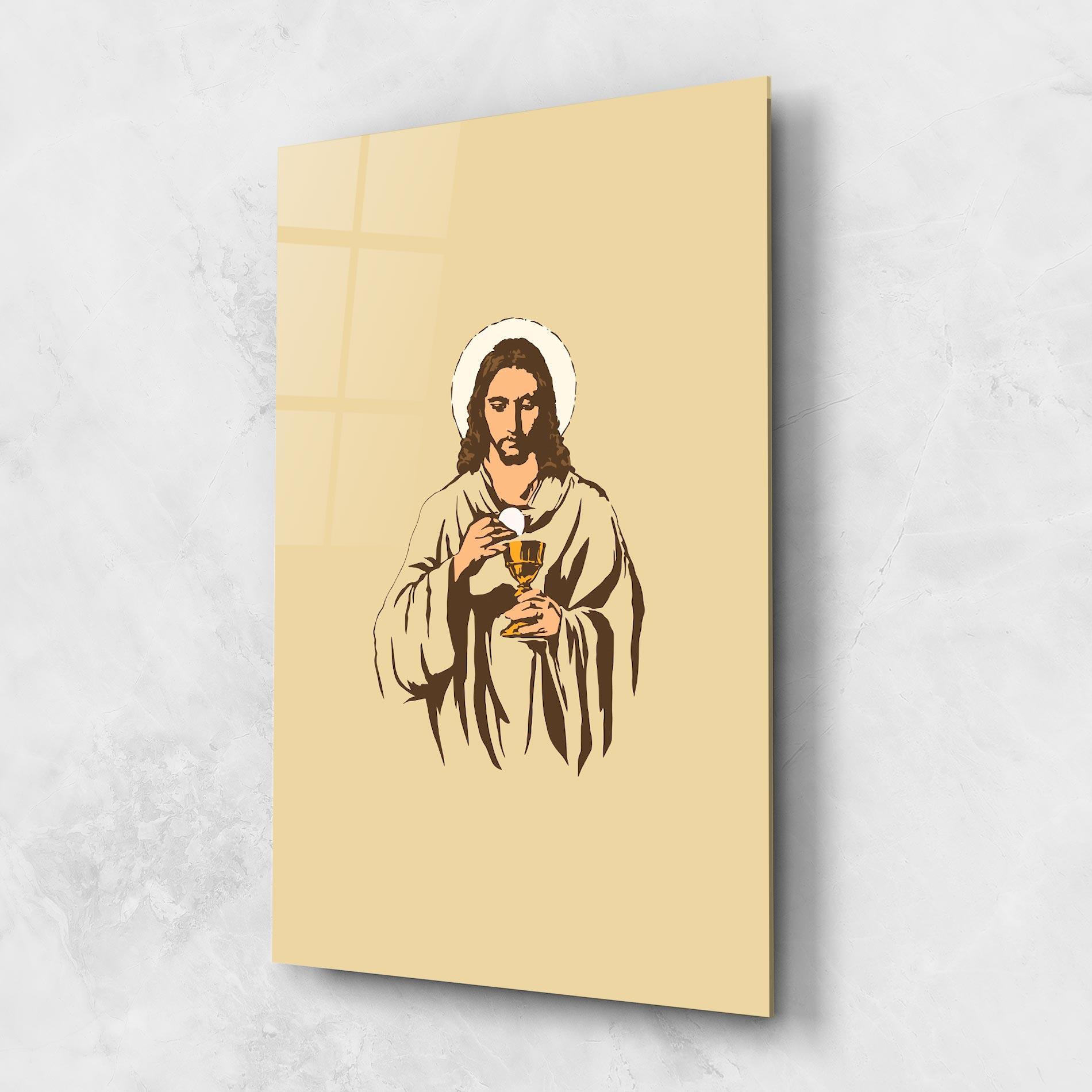 Üvegkép Cream Jesus mockup 1