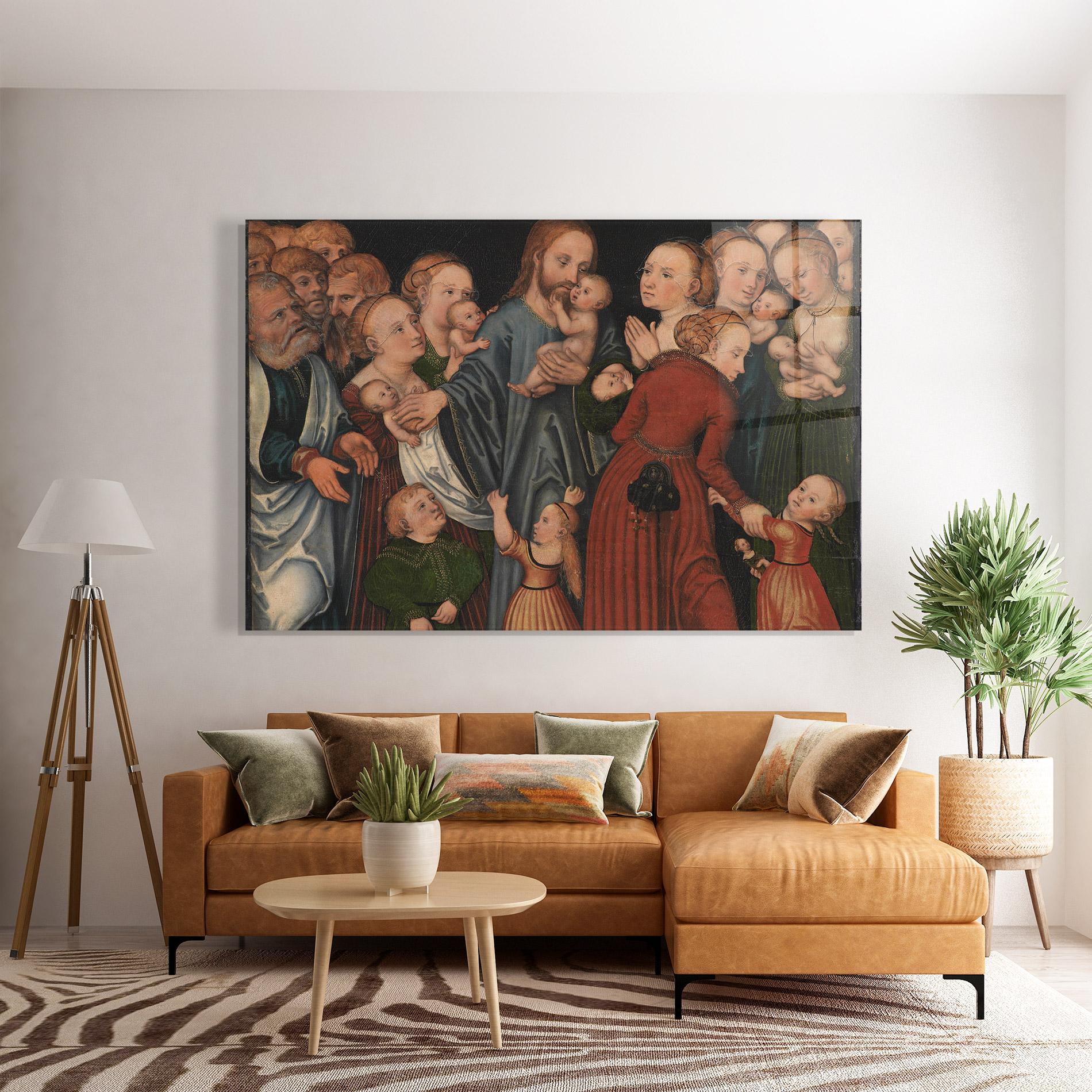 Üvegkép Jesus Old Art mockup 7