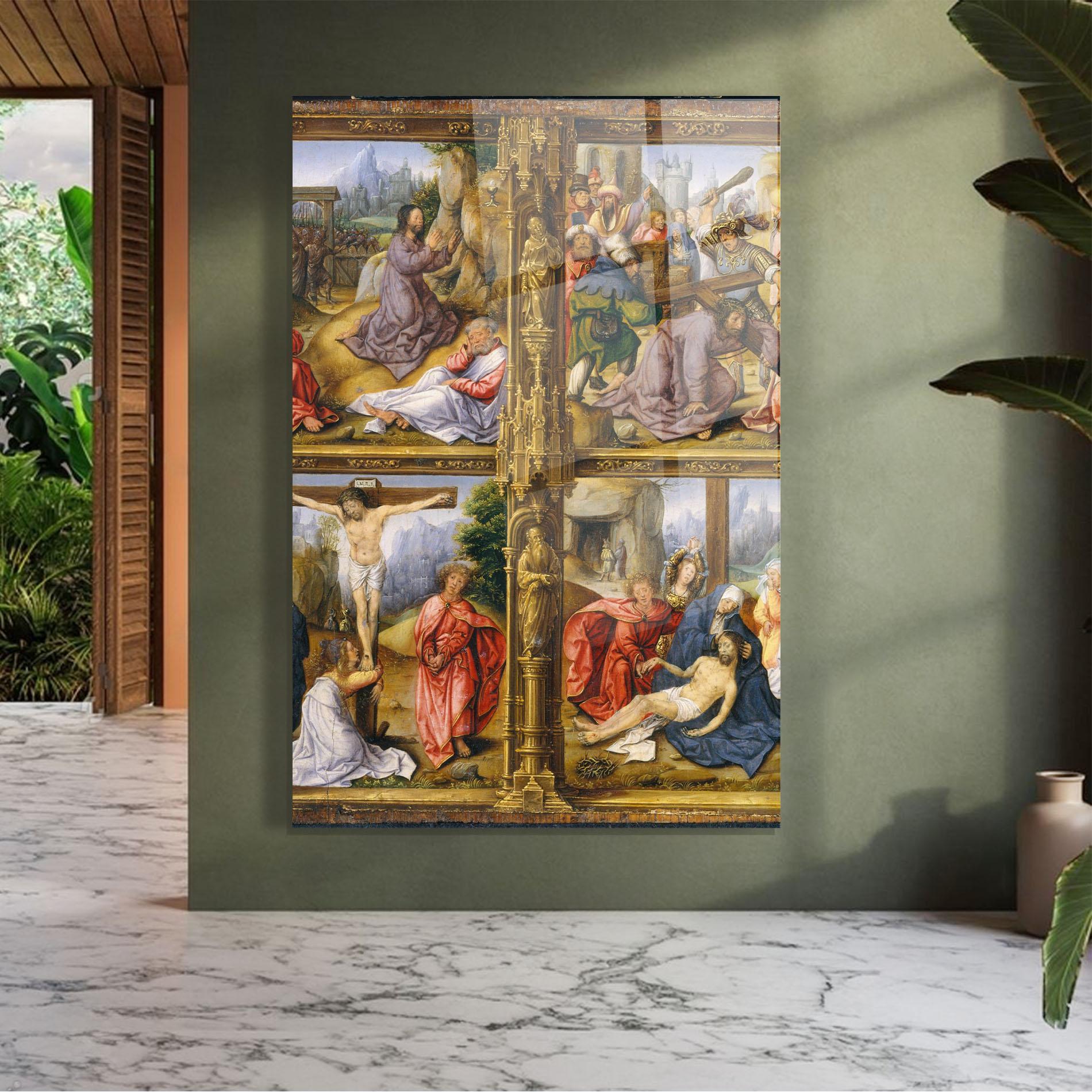 Üvegkép Gold Window View mockup 7