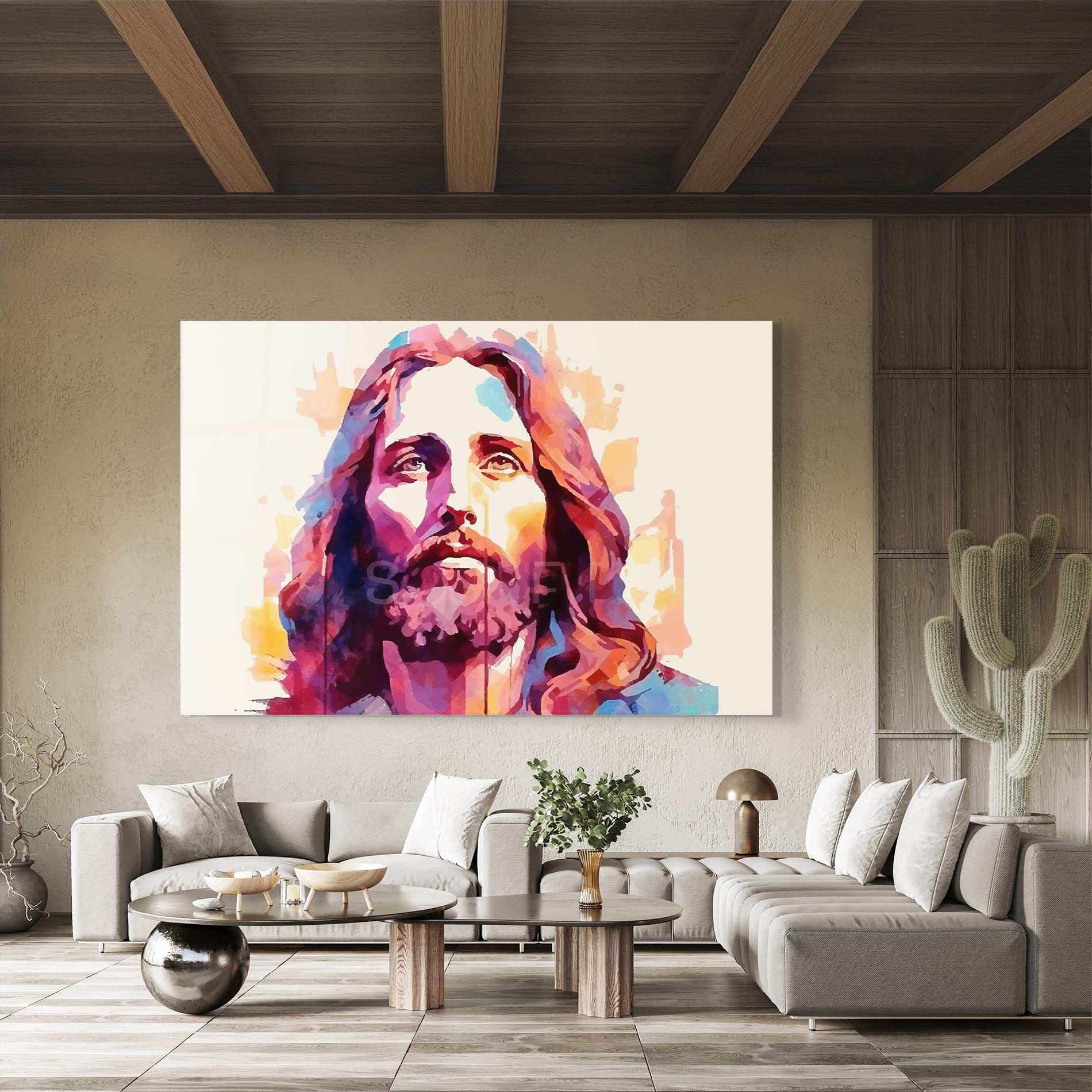 Üvegkép Color Jesus mockup 8
