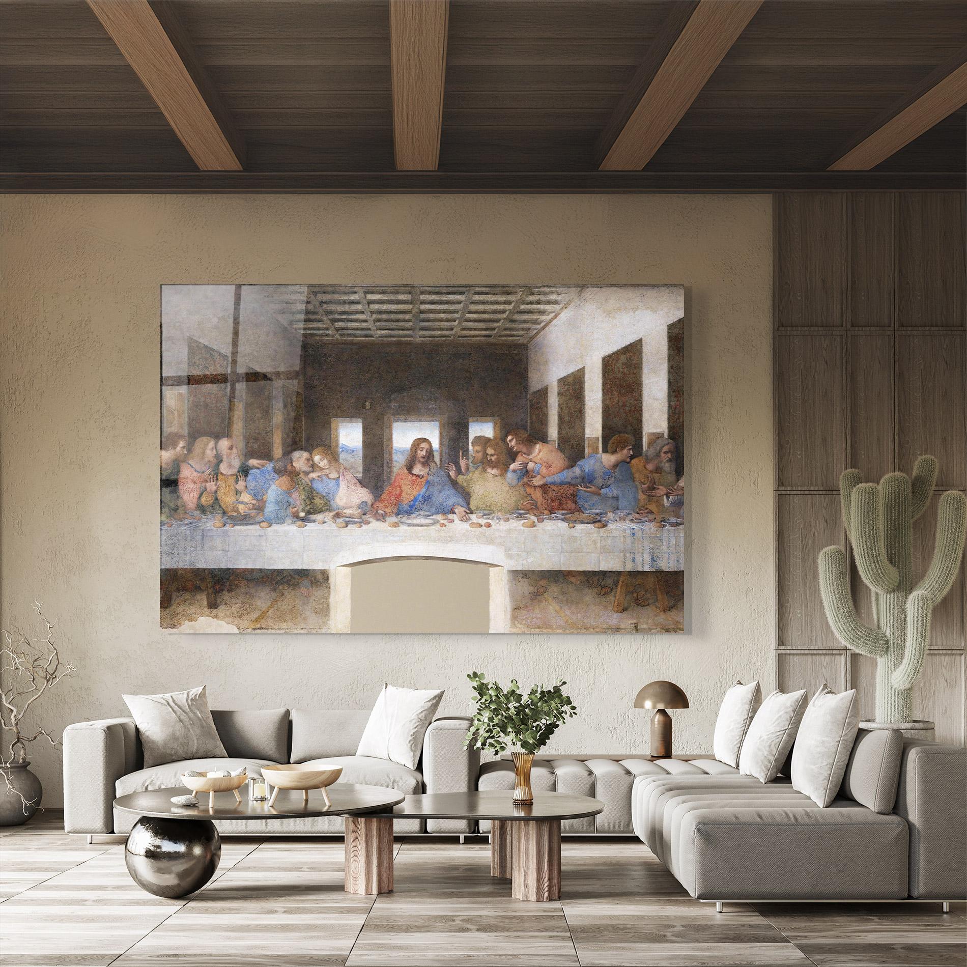 Üvegkép Jesus Eating mockup 8