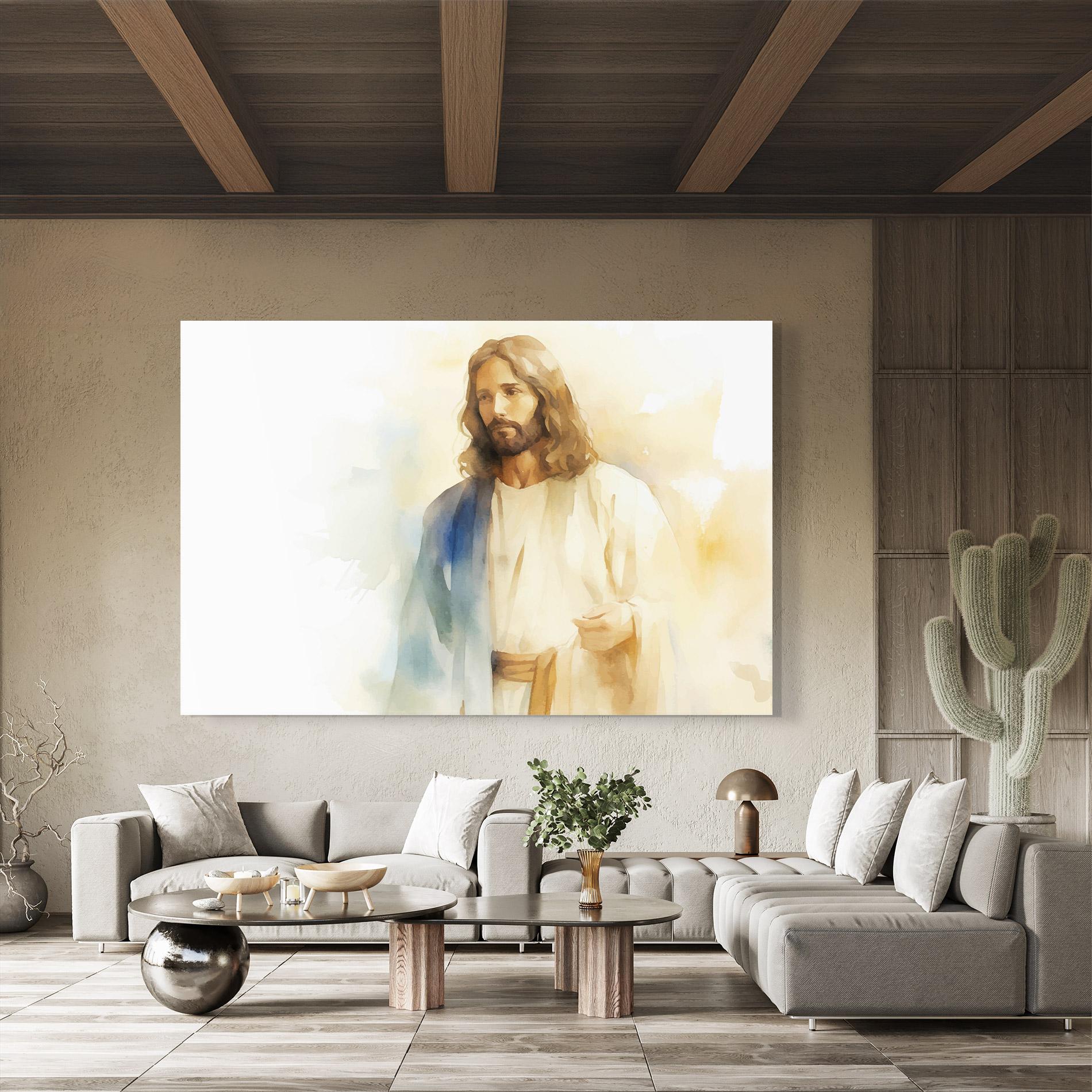 Üvegkép Jesus Light Art mockup 8