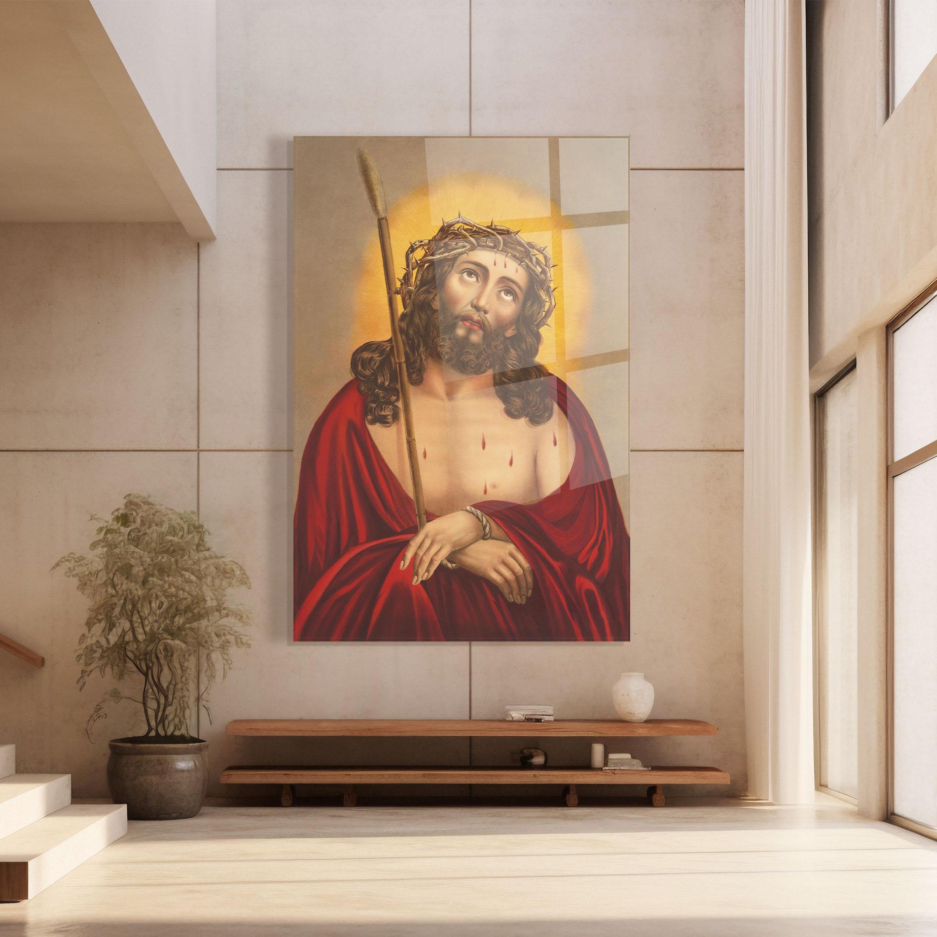 Üvegkép Red Dresses Jesus mockup 8