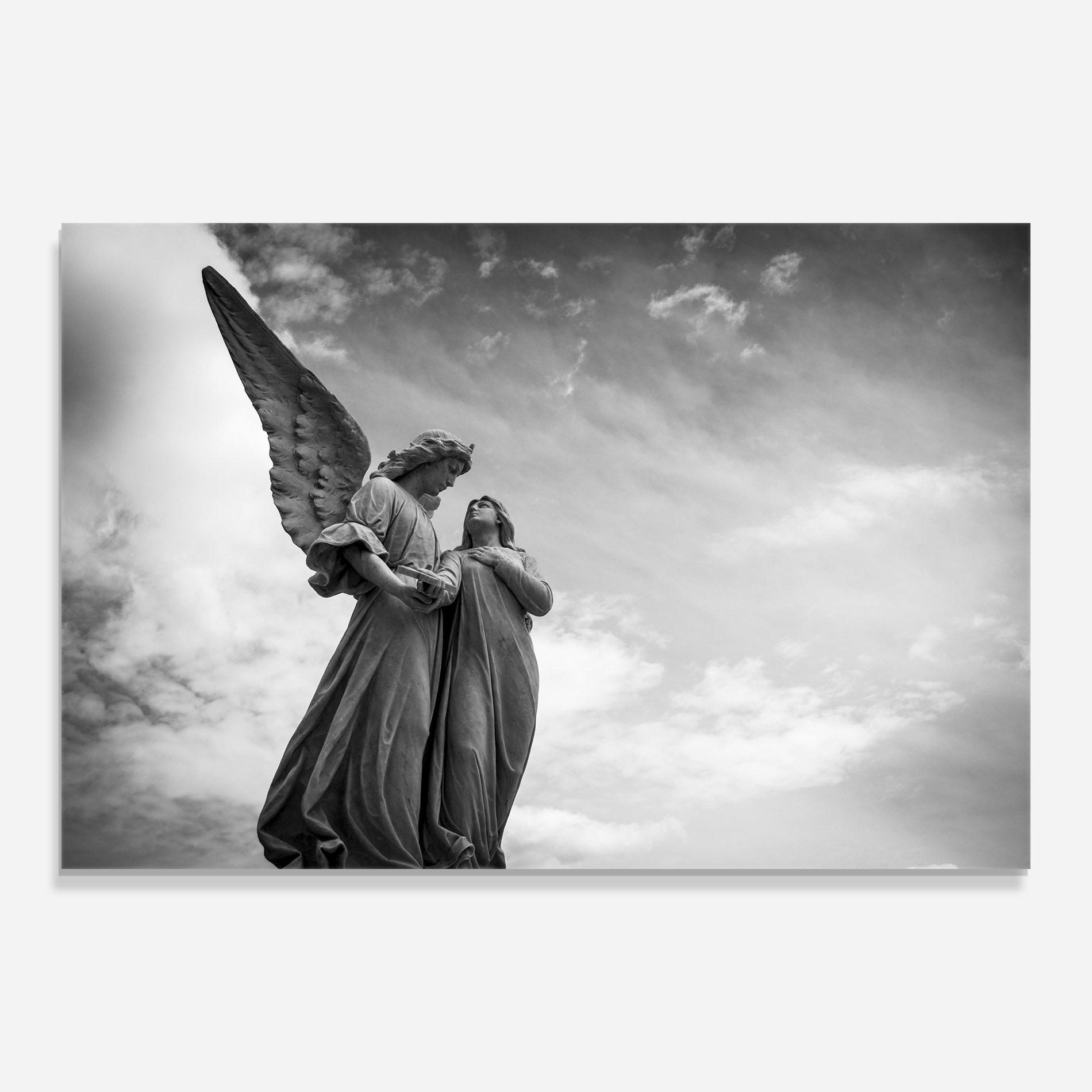 Üvegkép Grey Stone Angels mockup 0