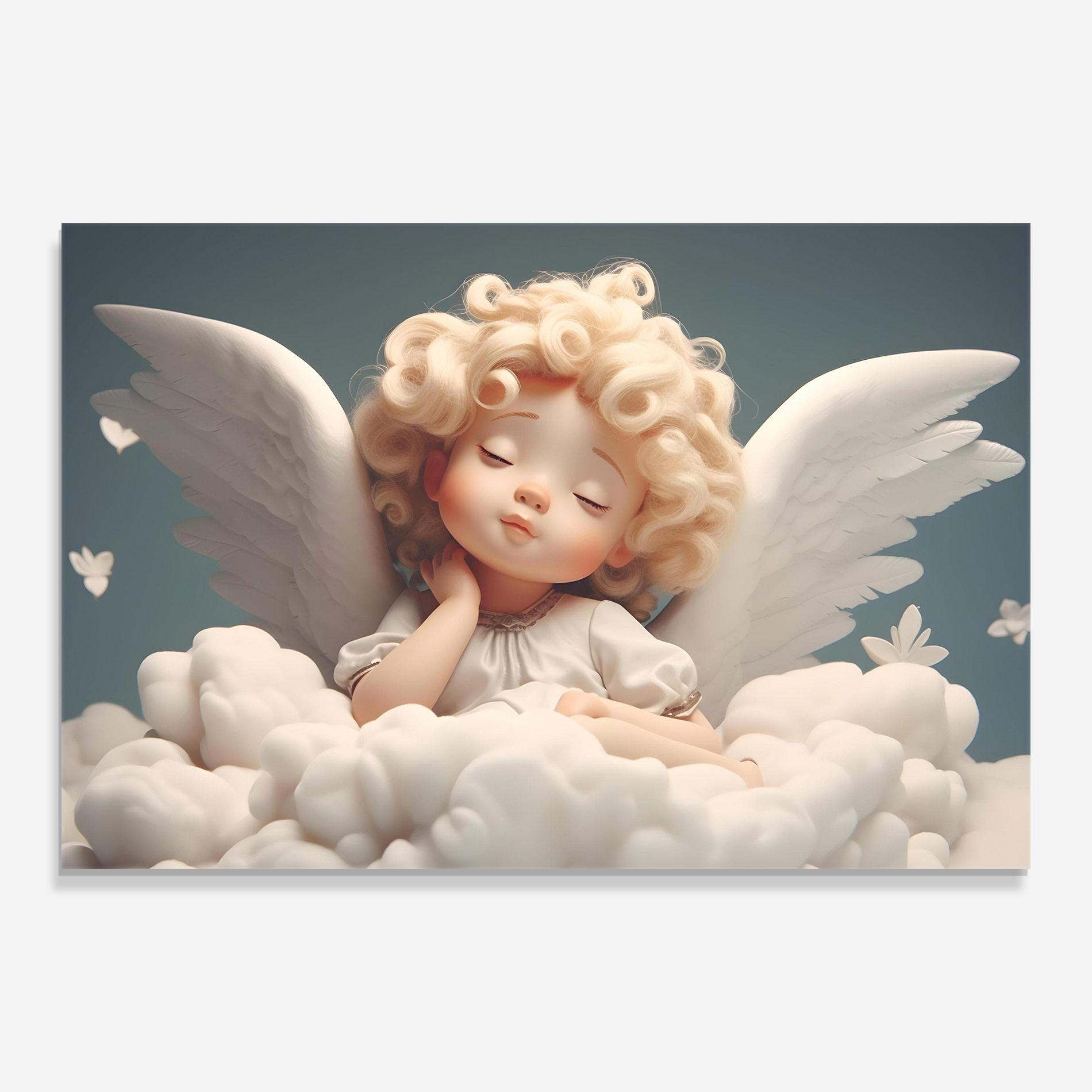 Üvegkép Statue Baby Angel mockup 0