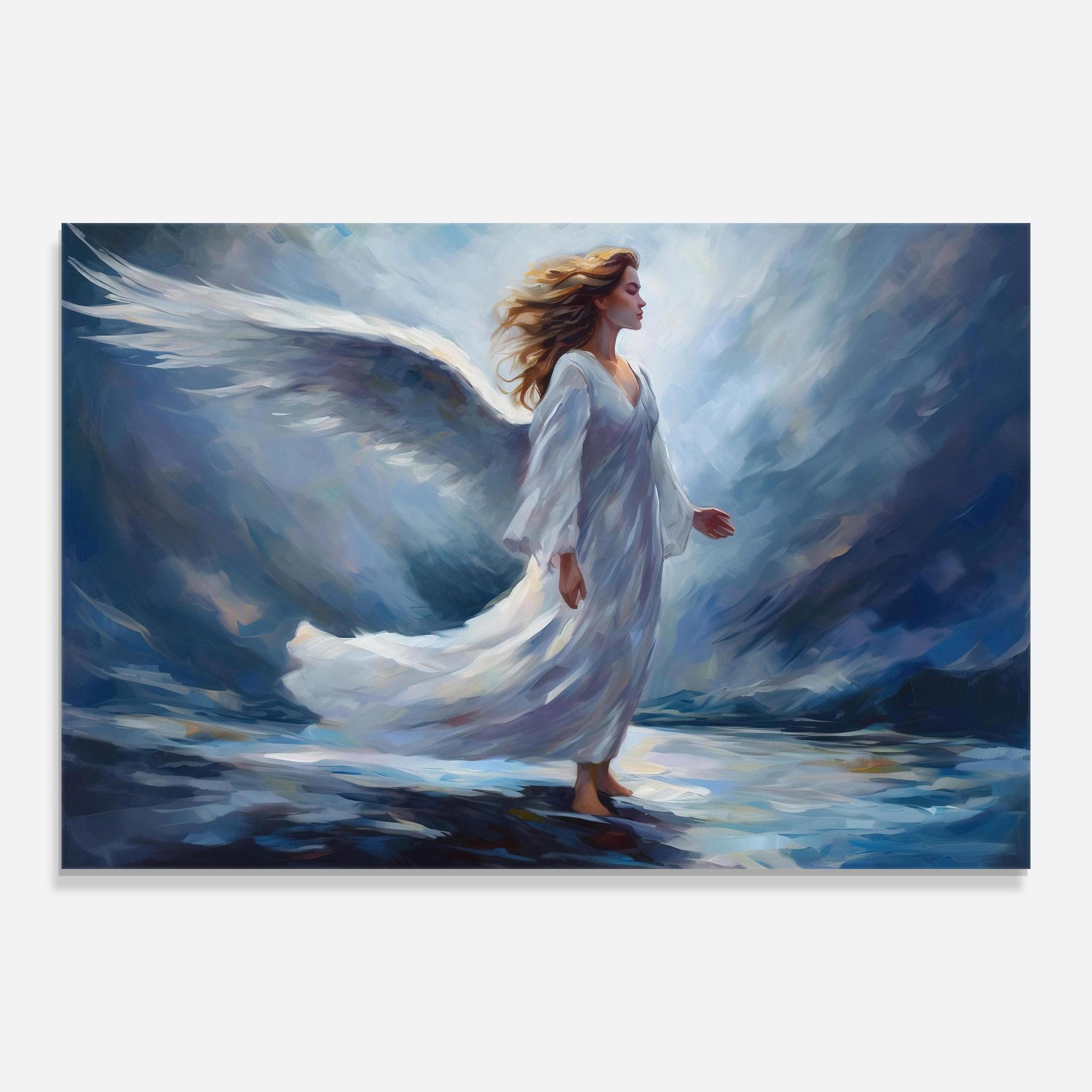 Üvegkép Wind Angel Woman mockup 0