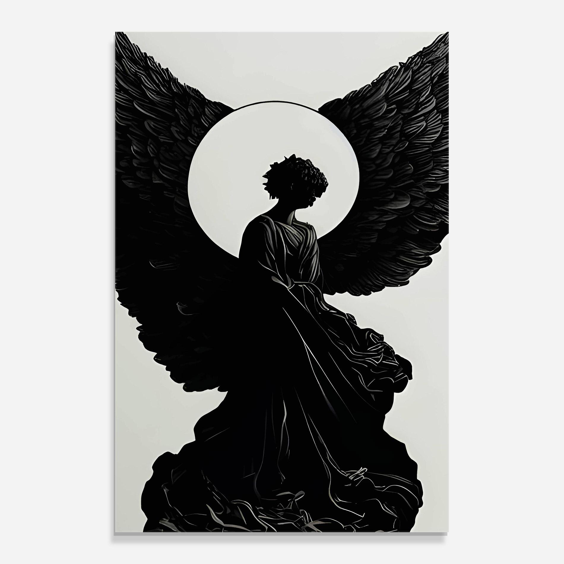 Üvegkép Angel Shilouette mockup 0