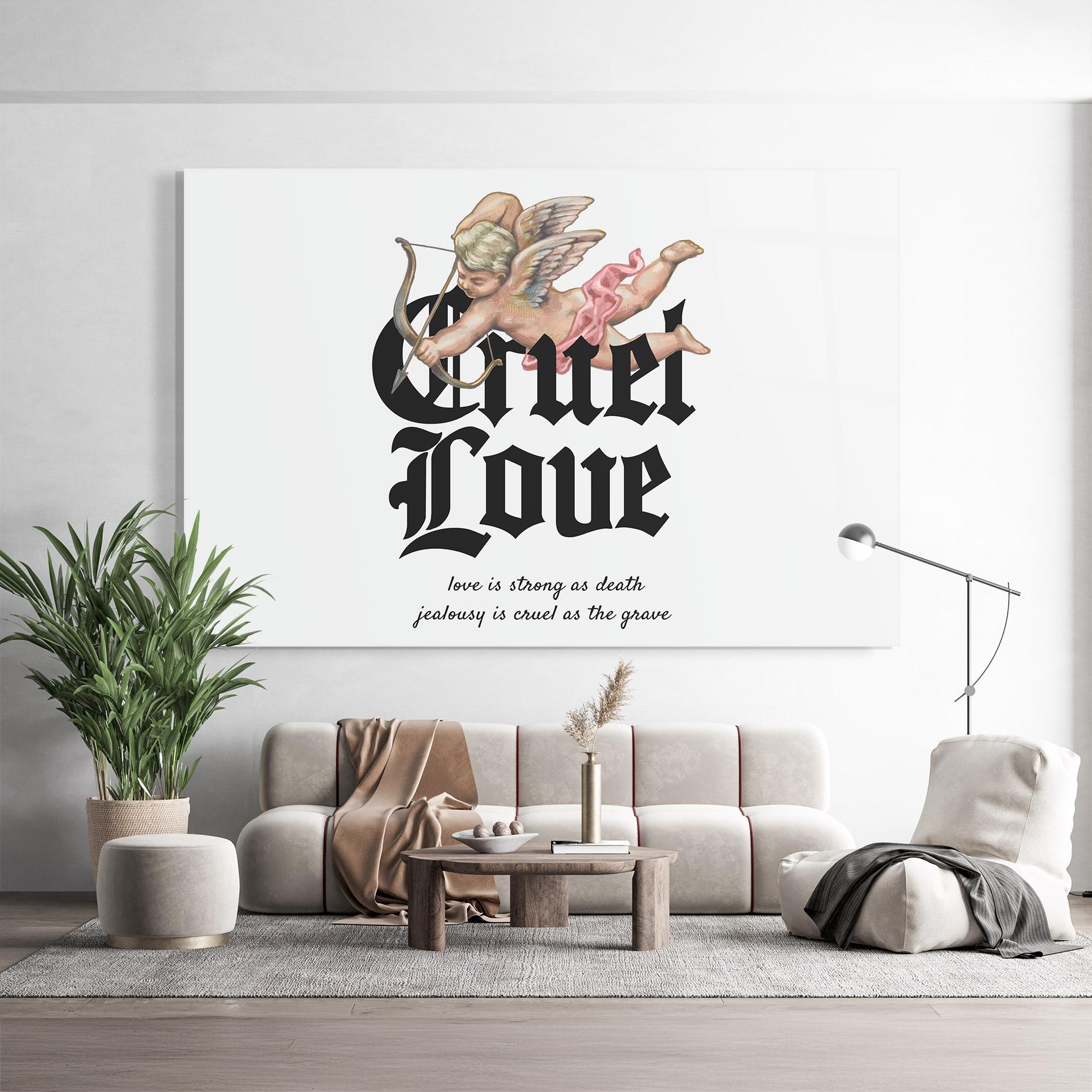 Üvegkép Cruel Love mockup 9