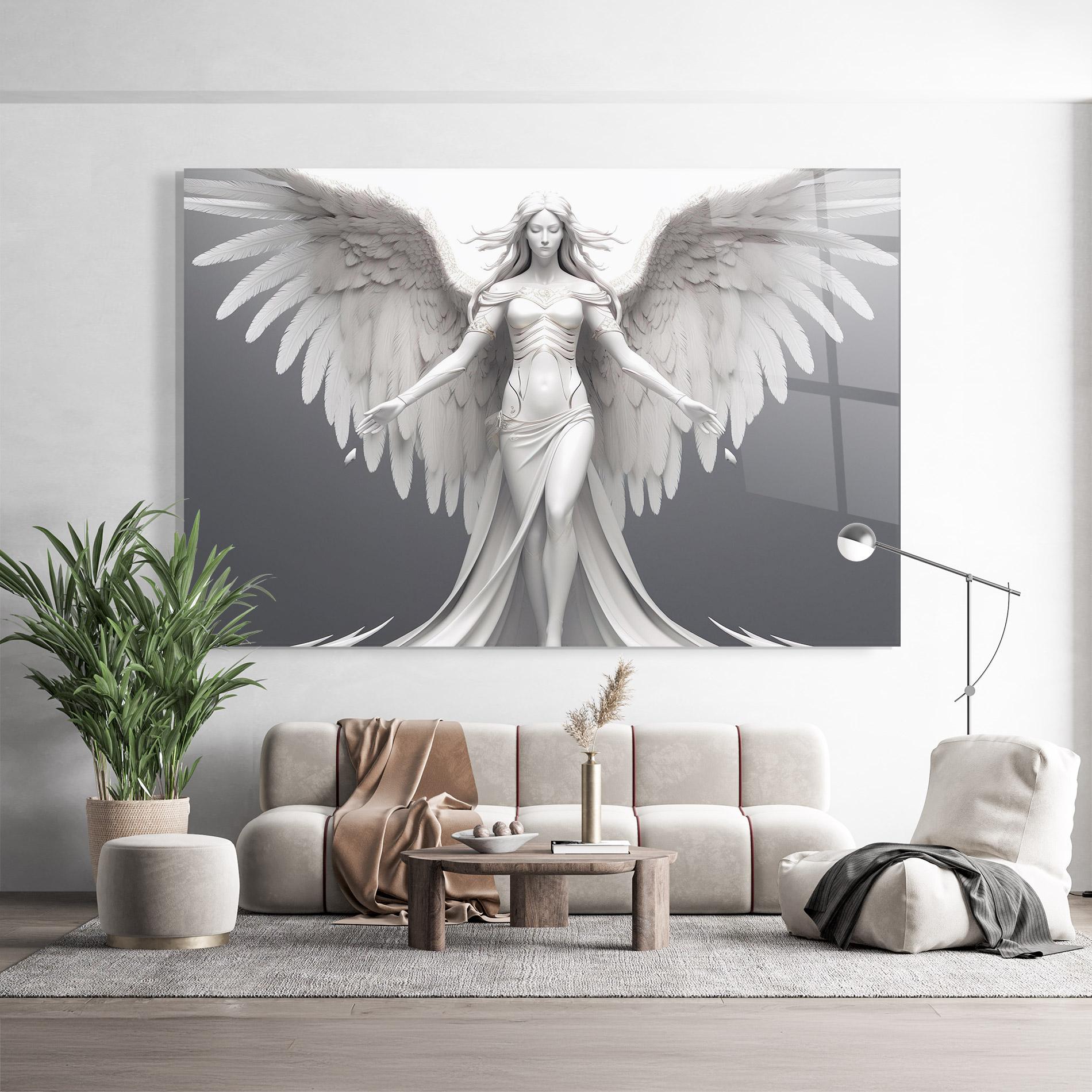 Üvegkép White Stone Woman mockup 9