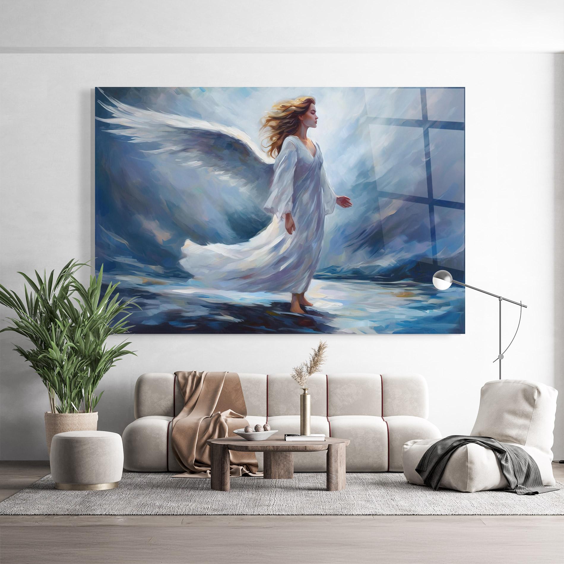 Üvegkép Wind Angel Woman mockup 9