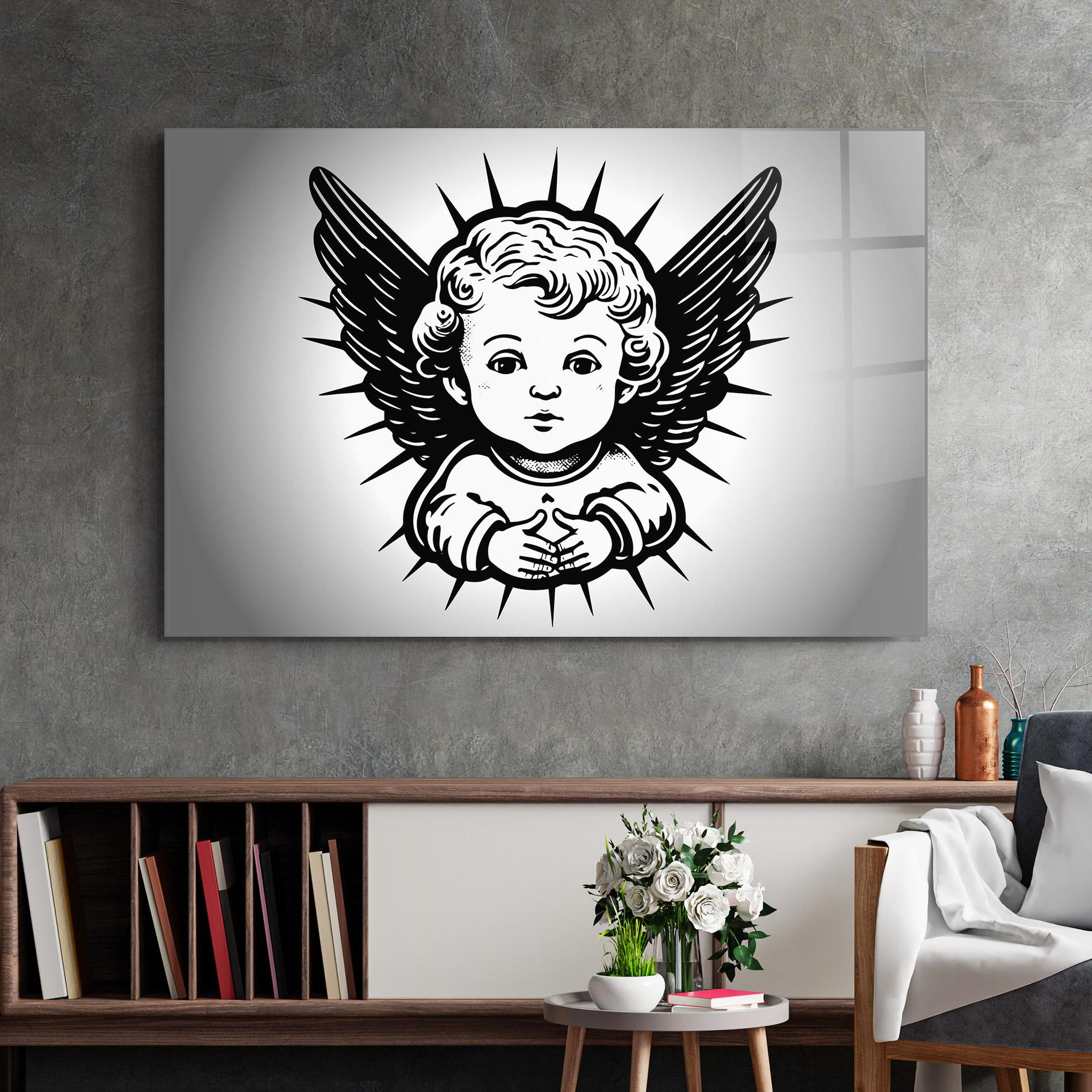 Üvegkép Angel Small Wings mockup 2