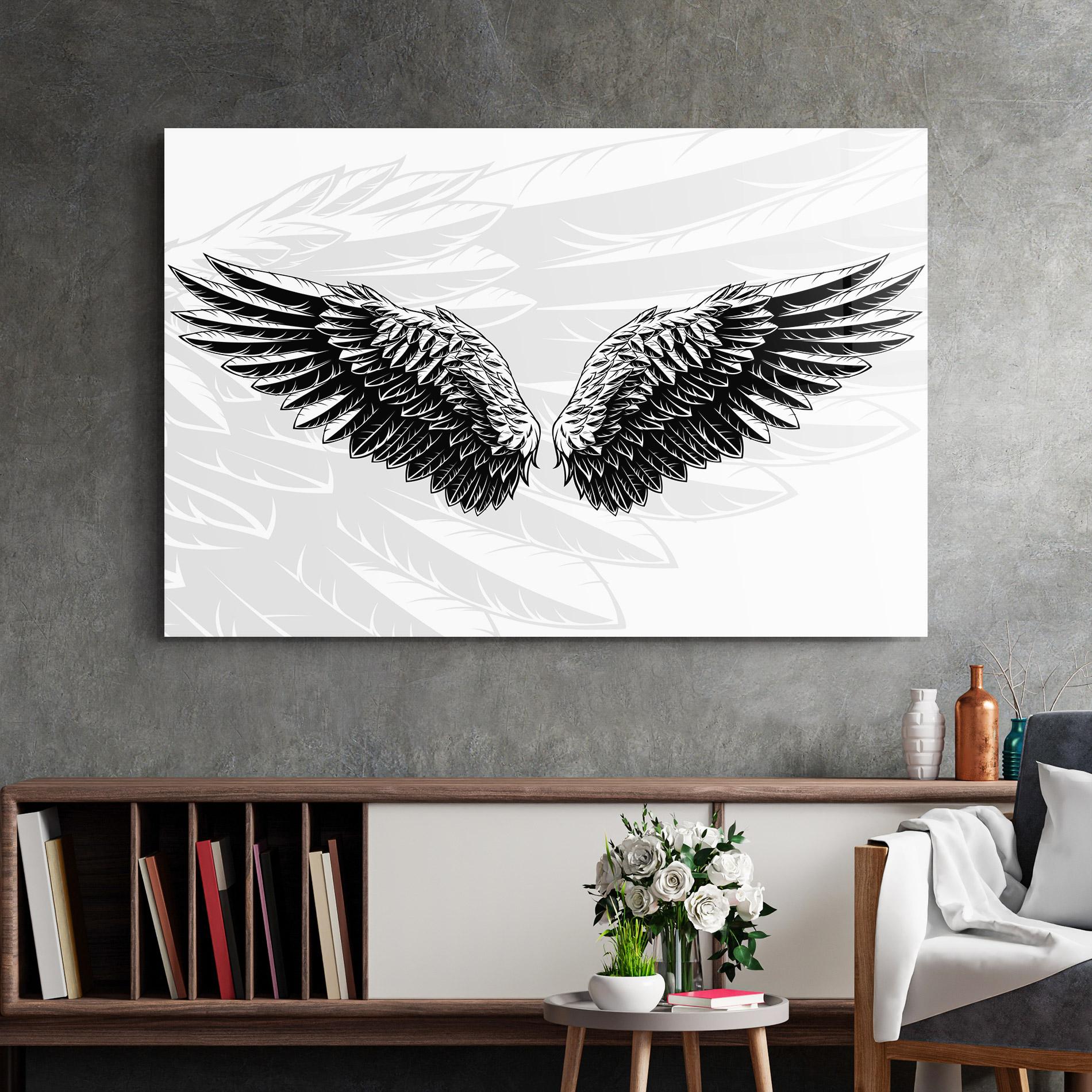 Üvegkép Angel Wings mockup 2