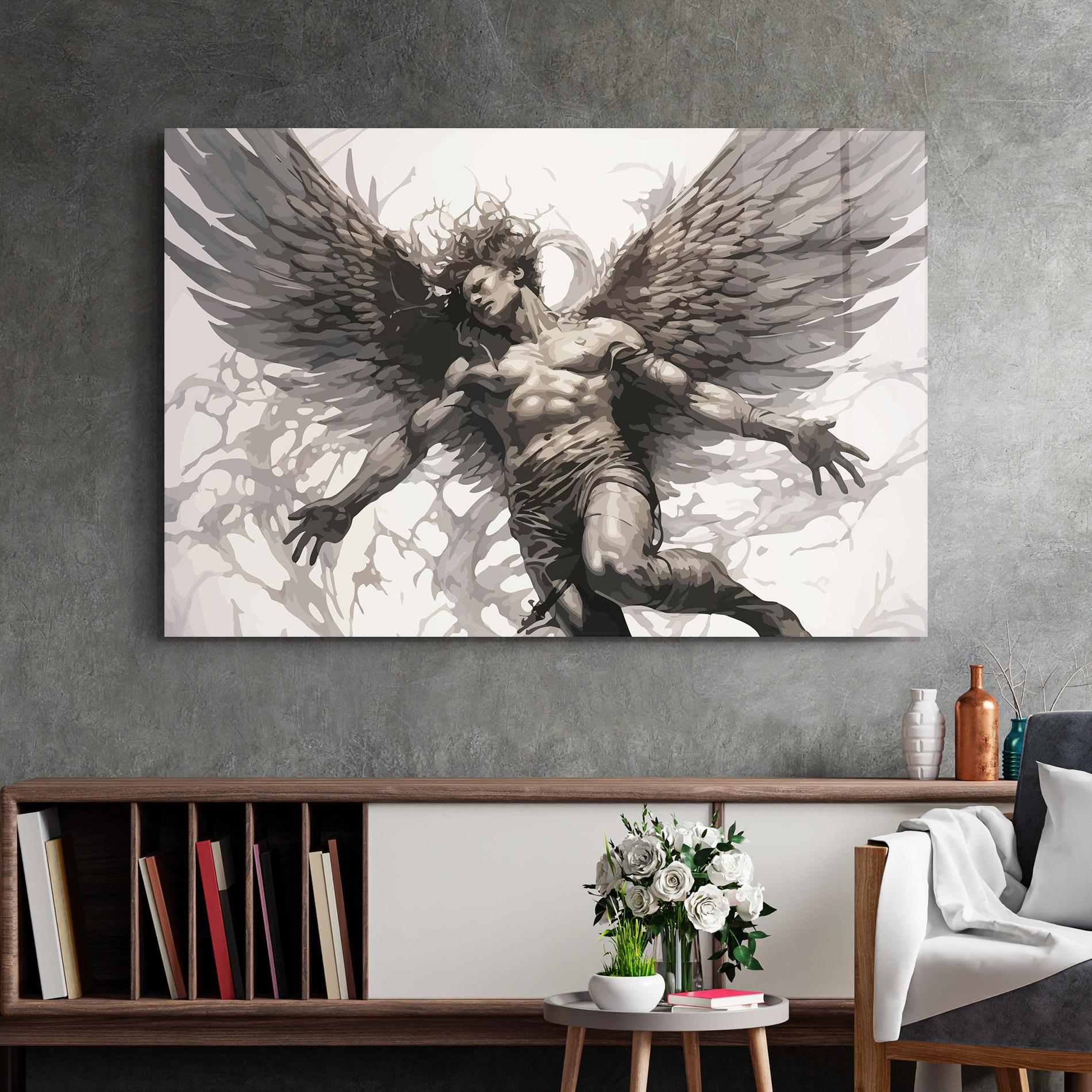 Üvegkép Falling Angel mockup 2