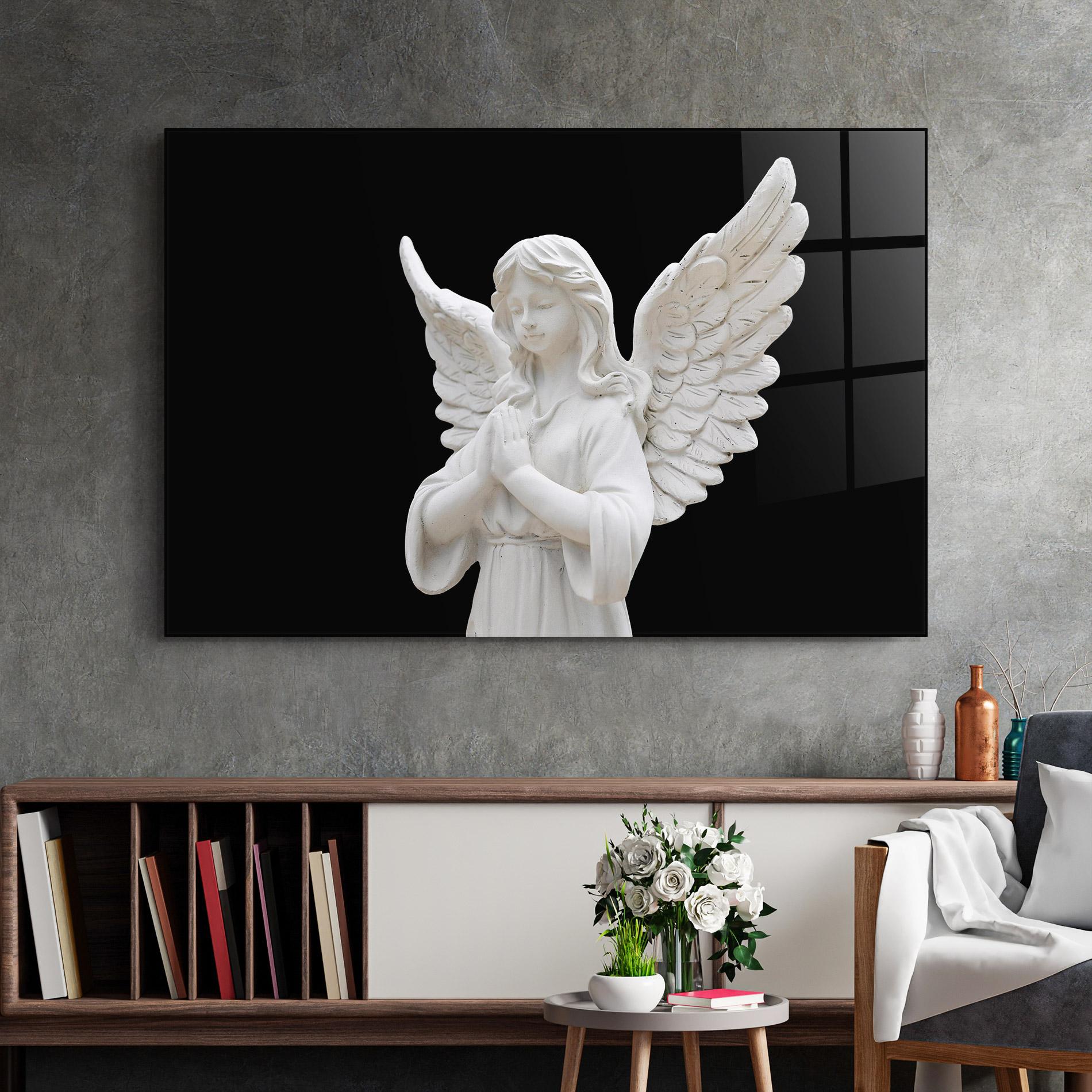 Üvegkép Pretty Angel Statues mockup 2