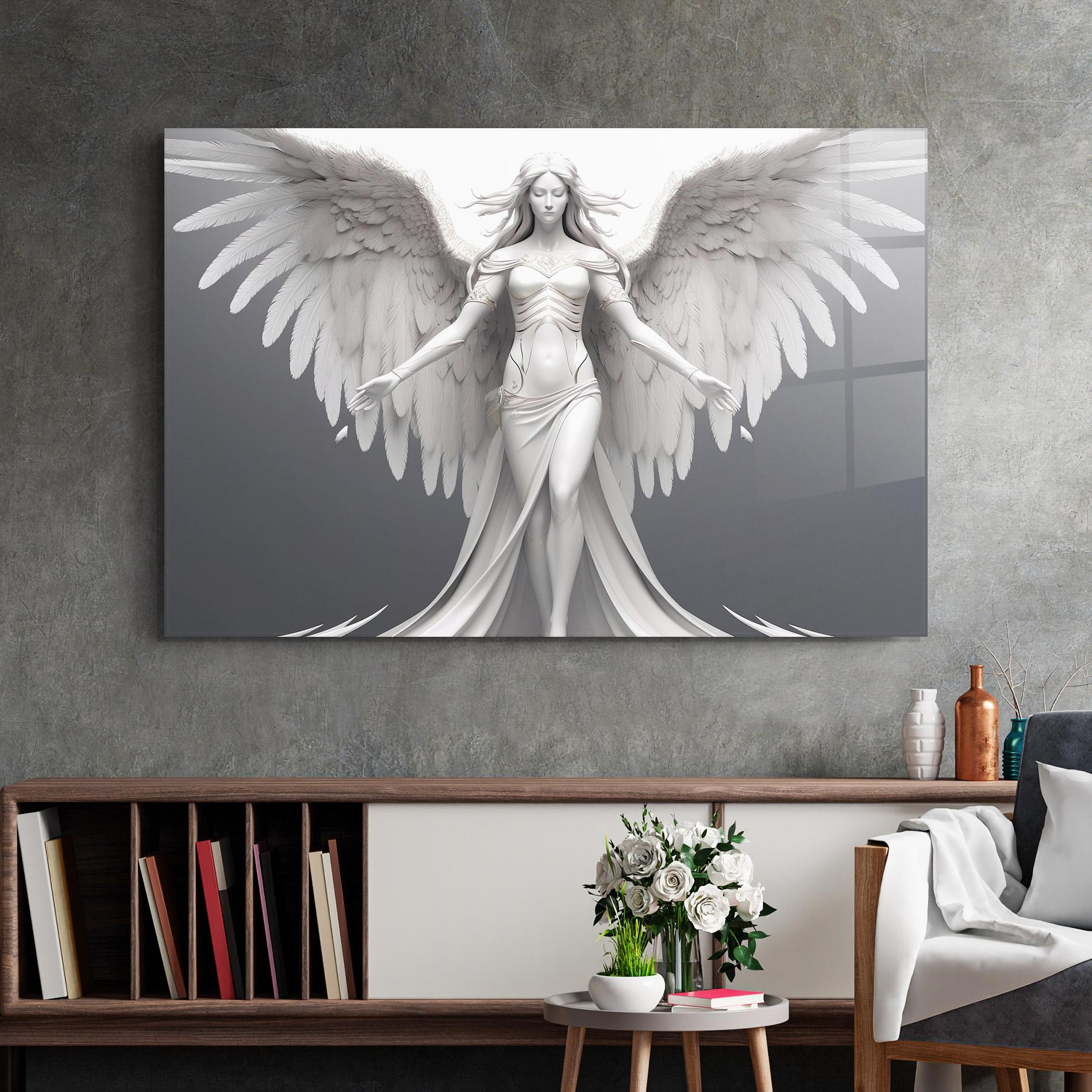 Üvegkép White Stone Woman mockup 2