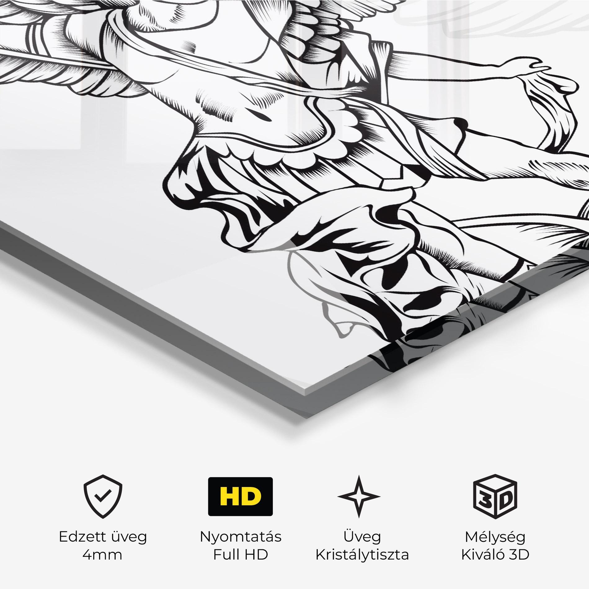 Üvegkép Angel Fight mockup 3