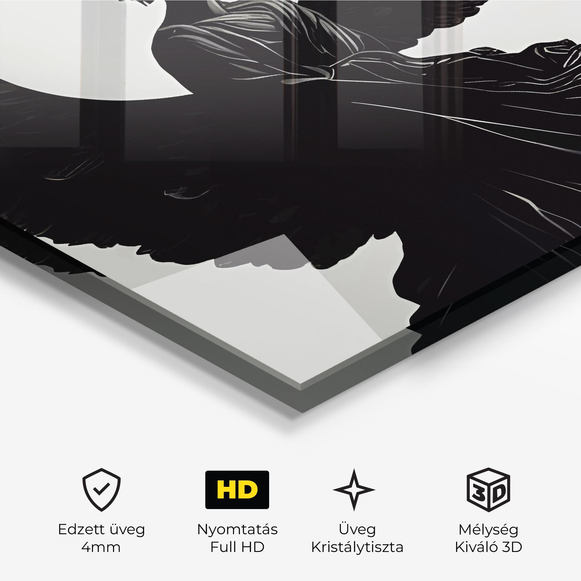 Üvegkép Angel Shilouette mockup 3