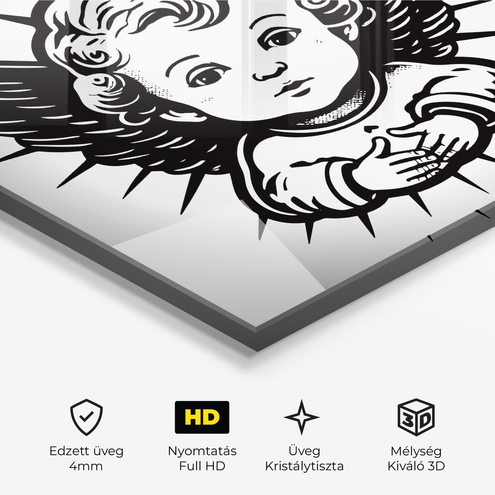 Üvegkép Angel Small Wings mockup 3