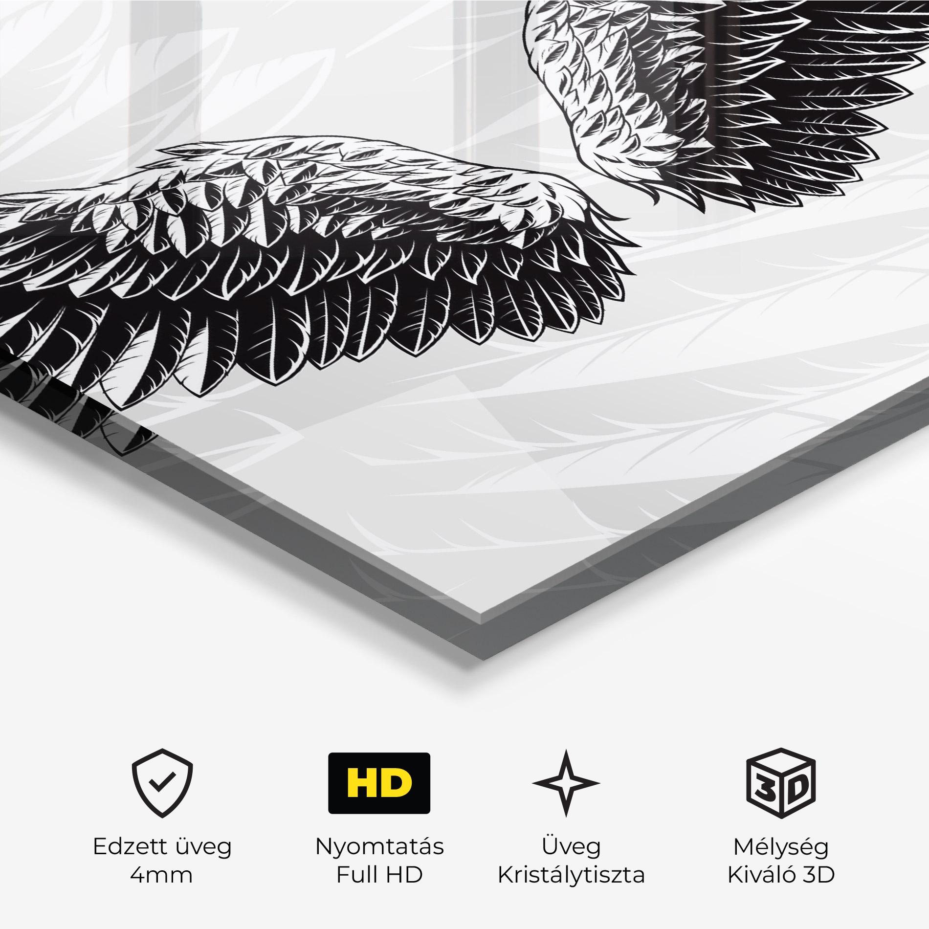 Üvegkép Angel Wings mockup 3